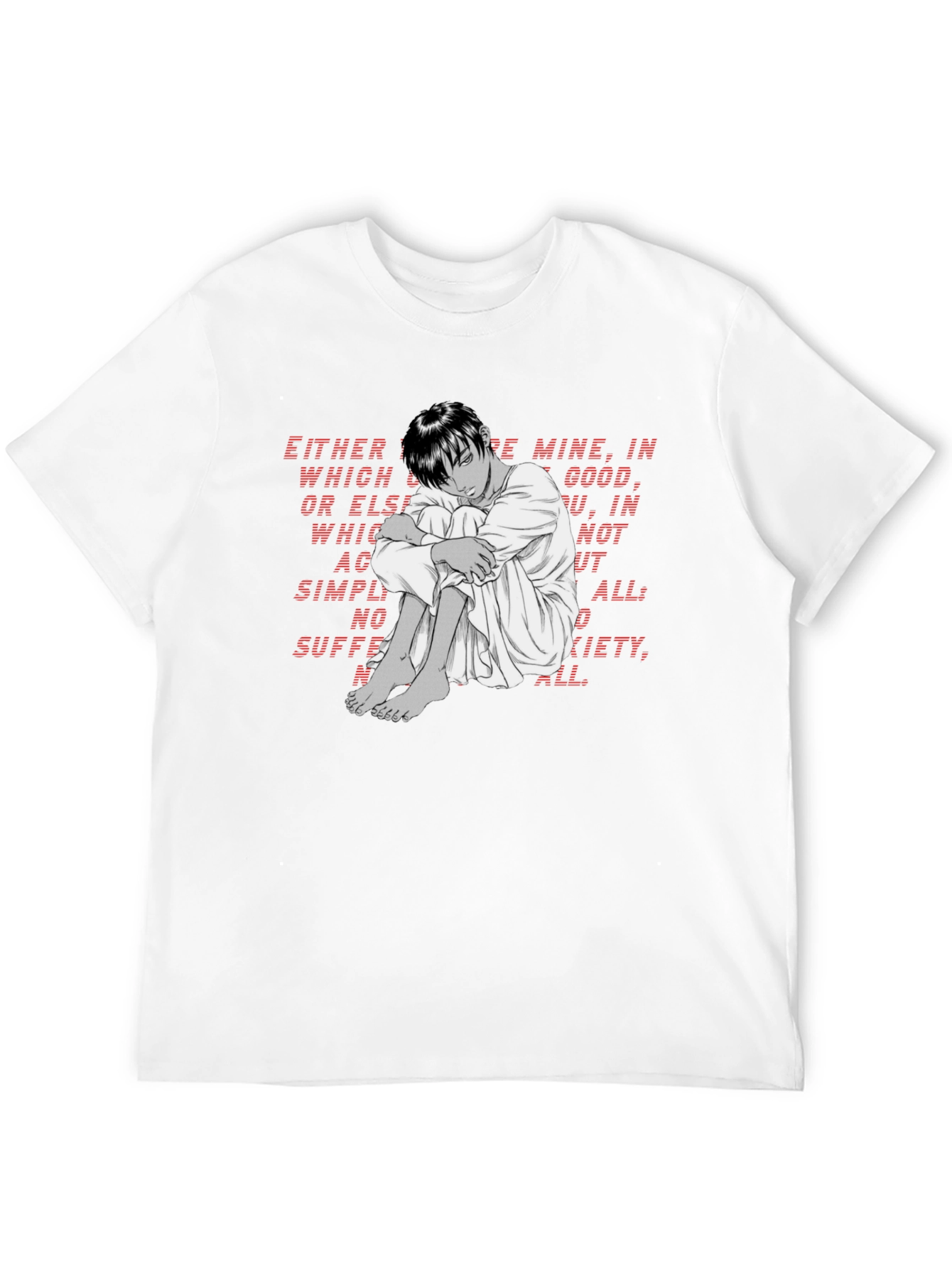 Emotional Anime Graphic T-Shirt