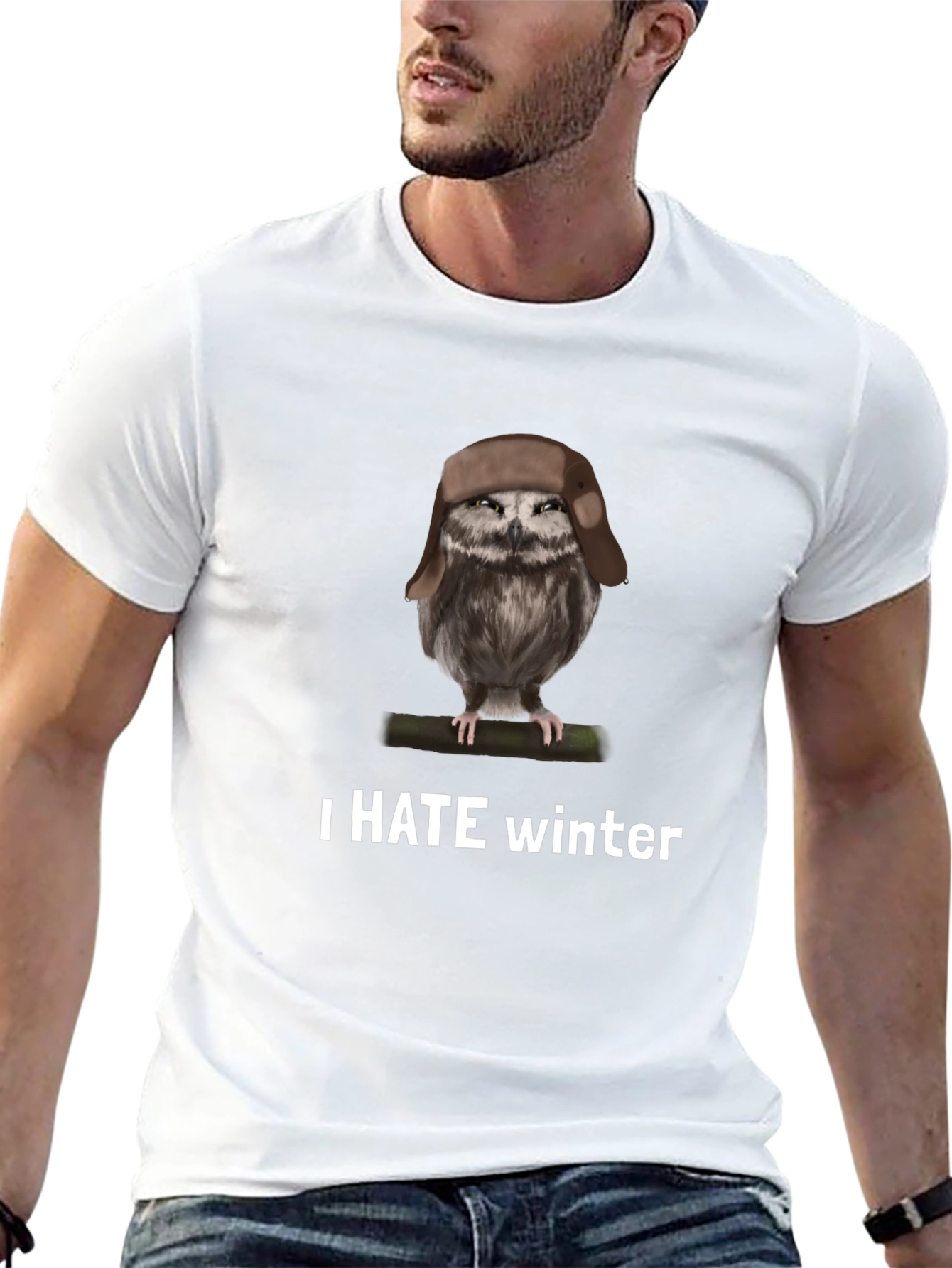 I Hate Winter Owl T-Shirt - Funny Bird Tee