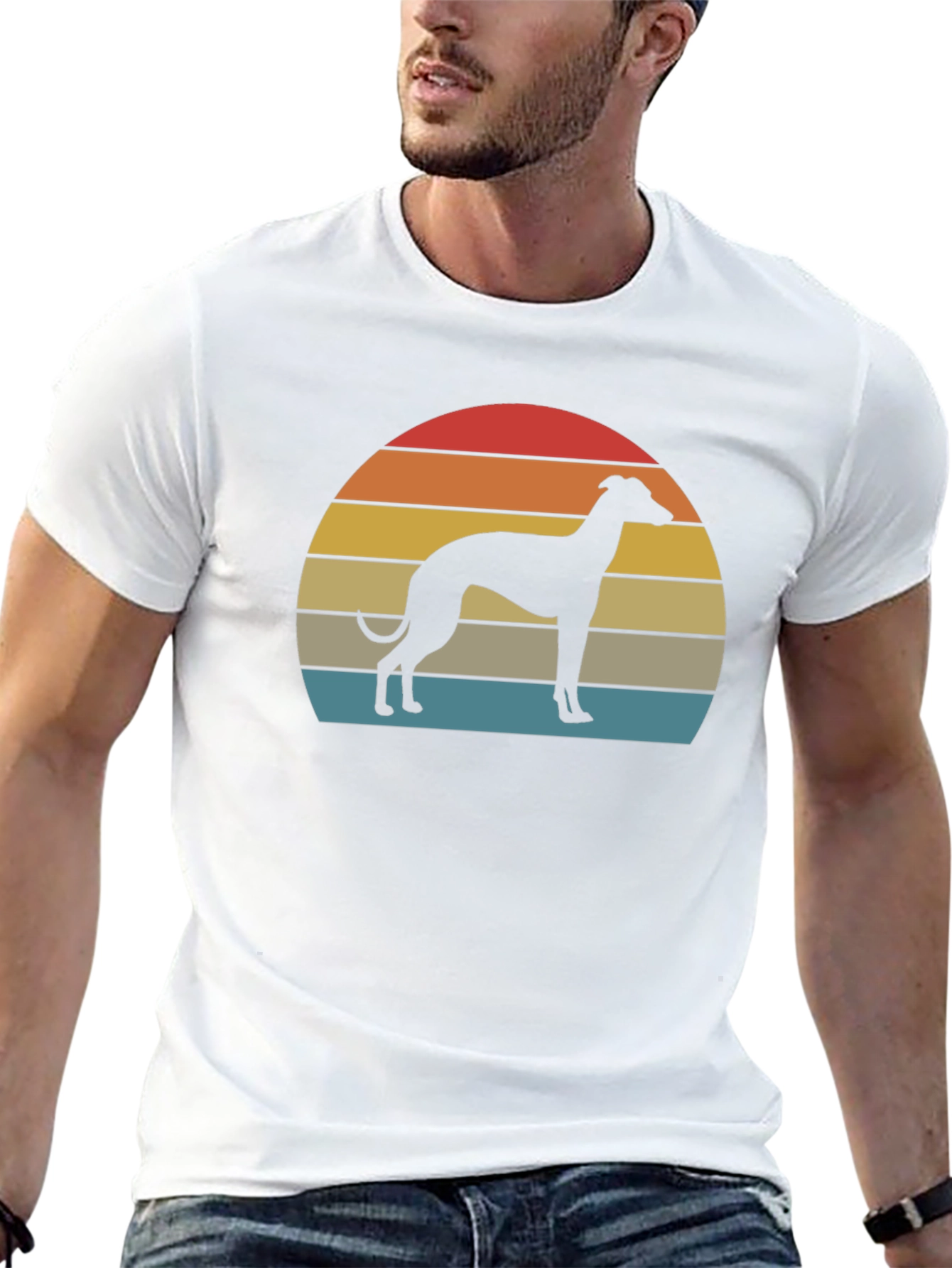 Retro Greyhound Silhouette T-Shirt