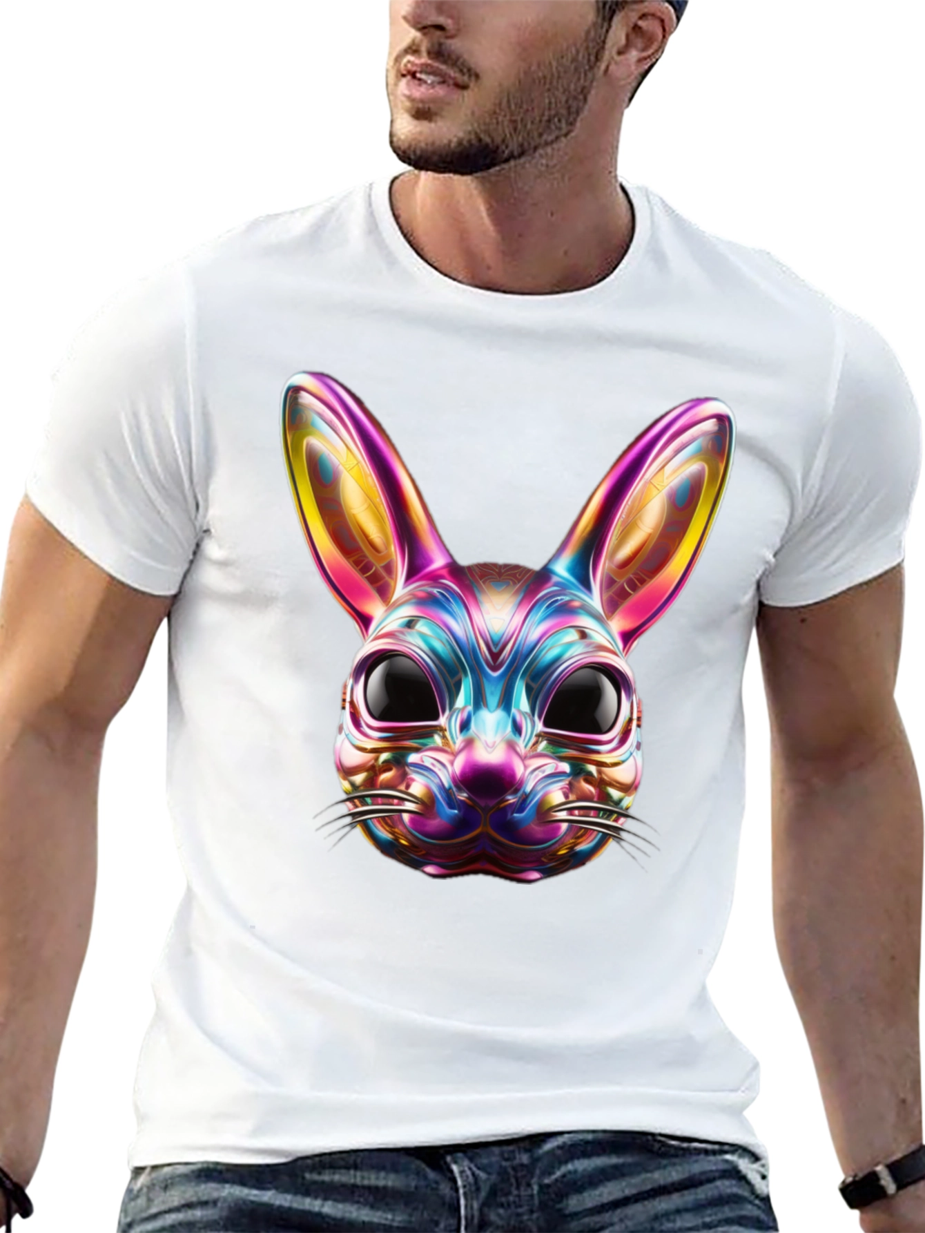 Rainbow Rabbit Graphic Tee