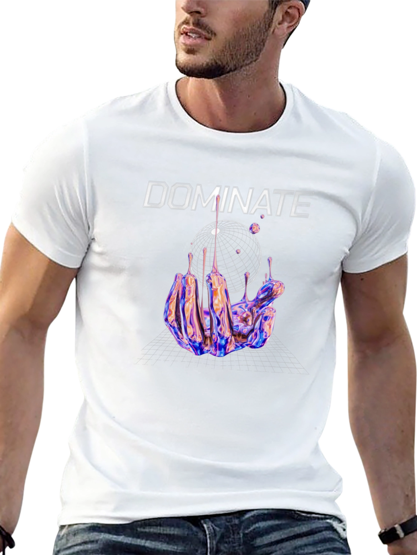 Dominate Graphic Print Black T-Shirt