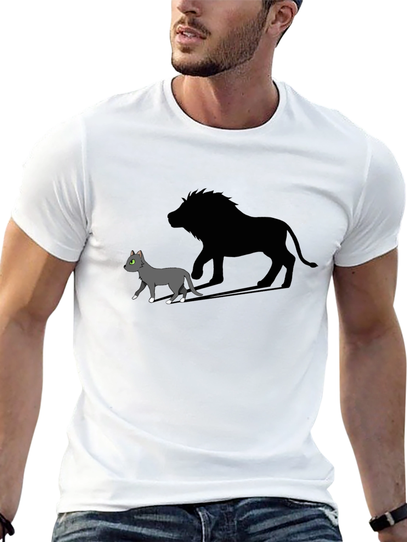 Cat Lion Shadow T-Shirt: Unleash Your Inner Roar