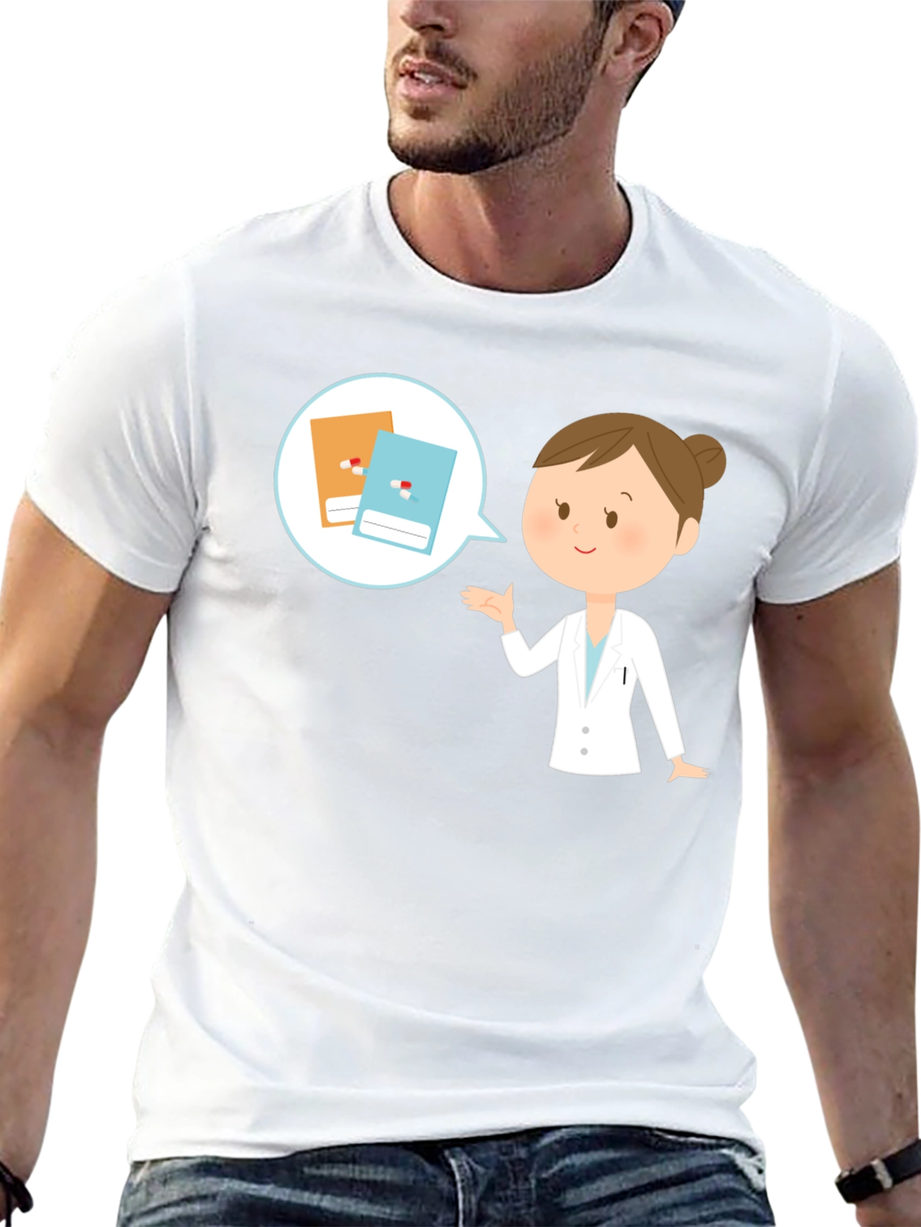 Doctor Cartoon Graphic T-Shirt - Unisex