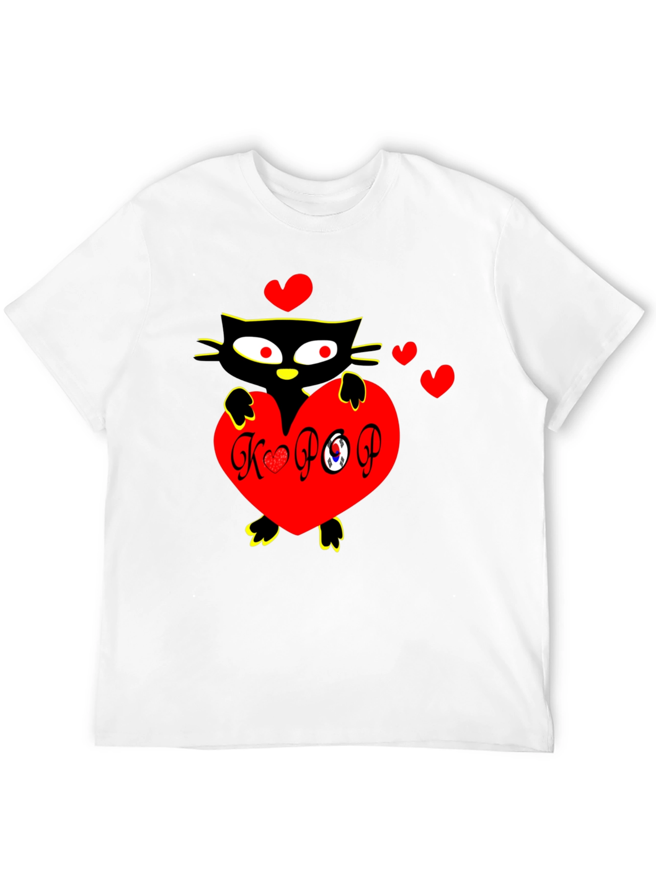 K-POP Cat Heart Graphic Tee