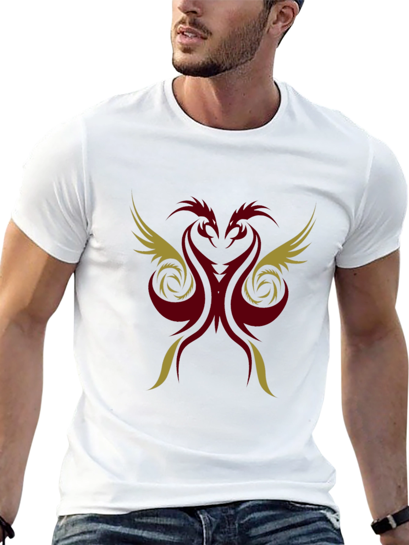Dual Phoenix Graphic Tee - Bold & Stylish