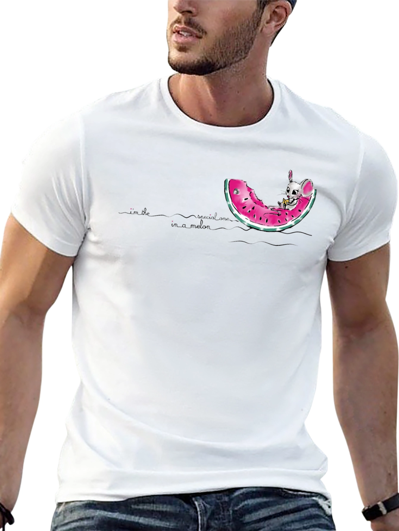 Melon Bunny Graphic T-Shirt