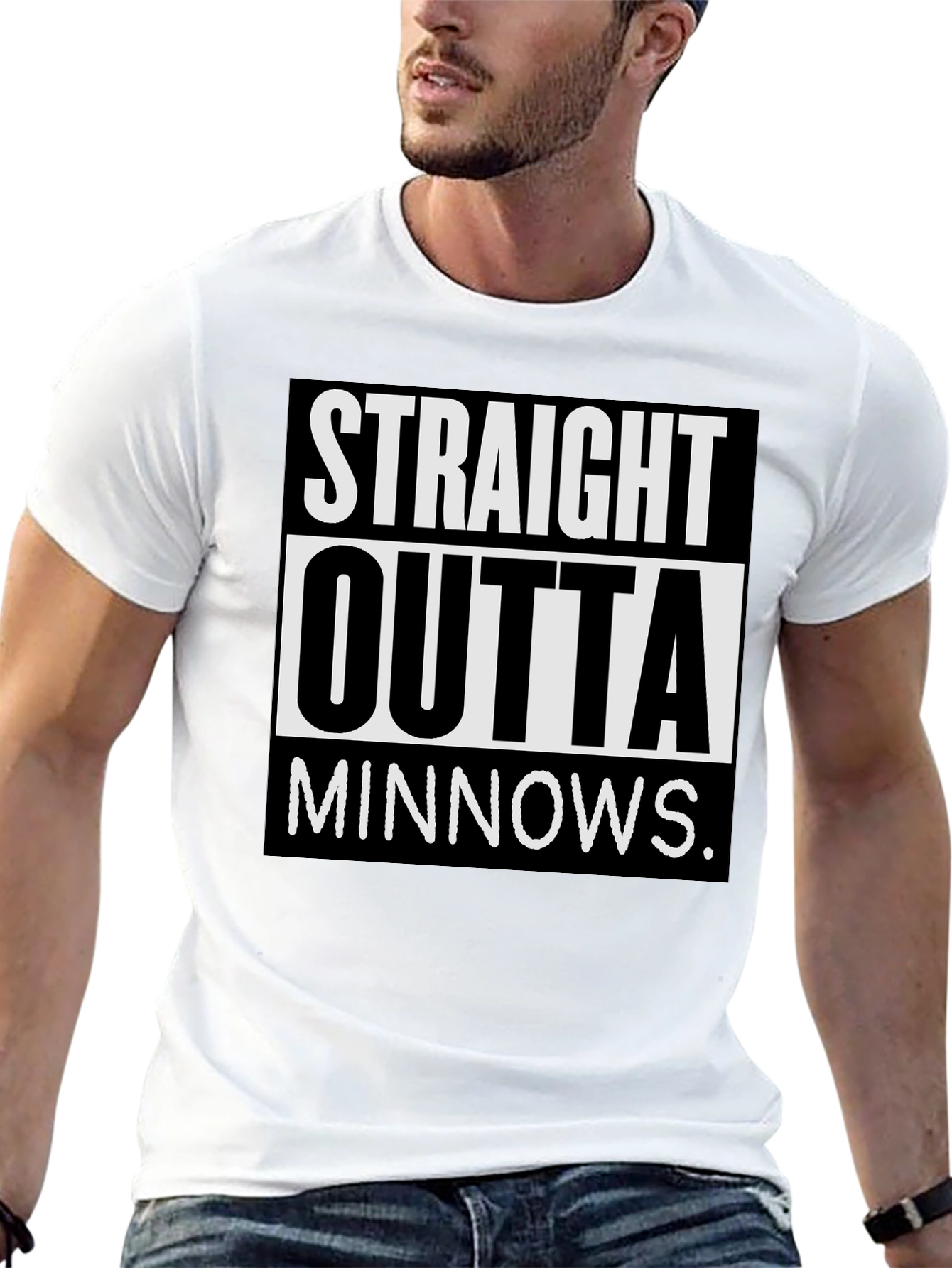 Straight Outta Minnows Black T-Shirt