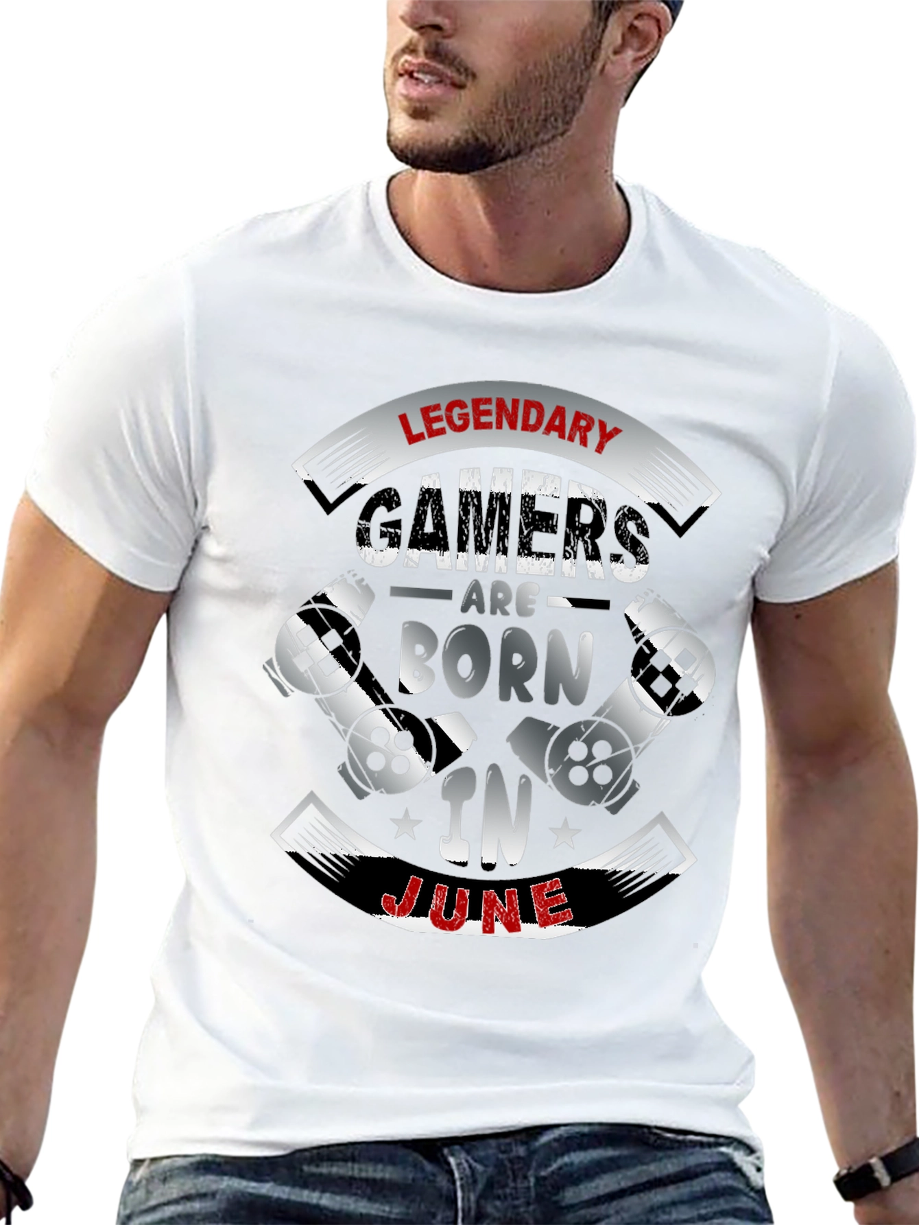 Legendary Gamers Born In June Black T-Shirt