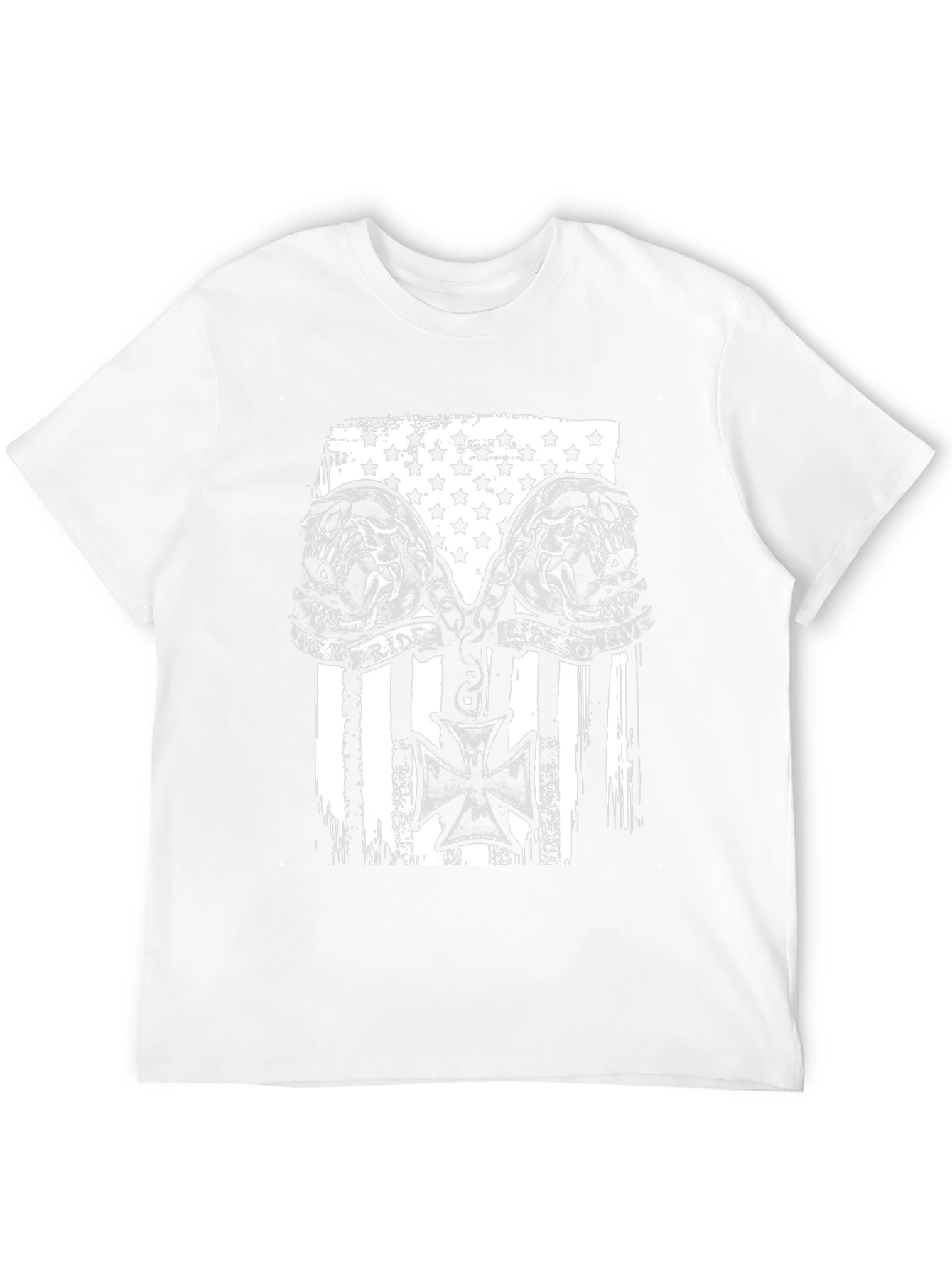 Skull Rider Flag Graphic T-Shirt