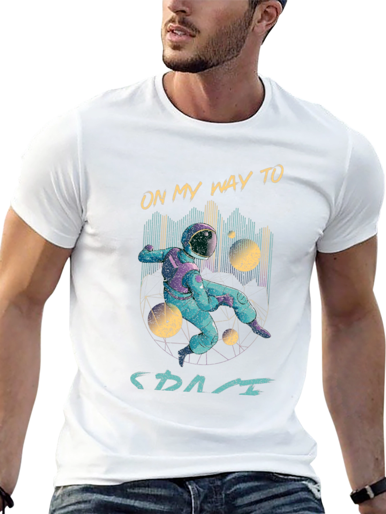 On My Way To Space Graphic T-Shirt