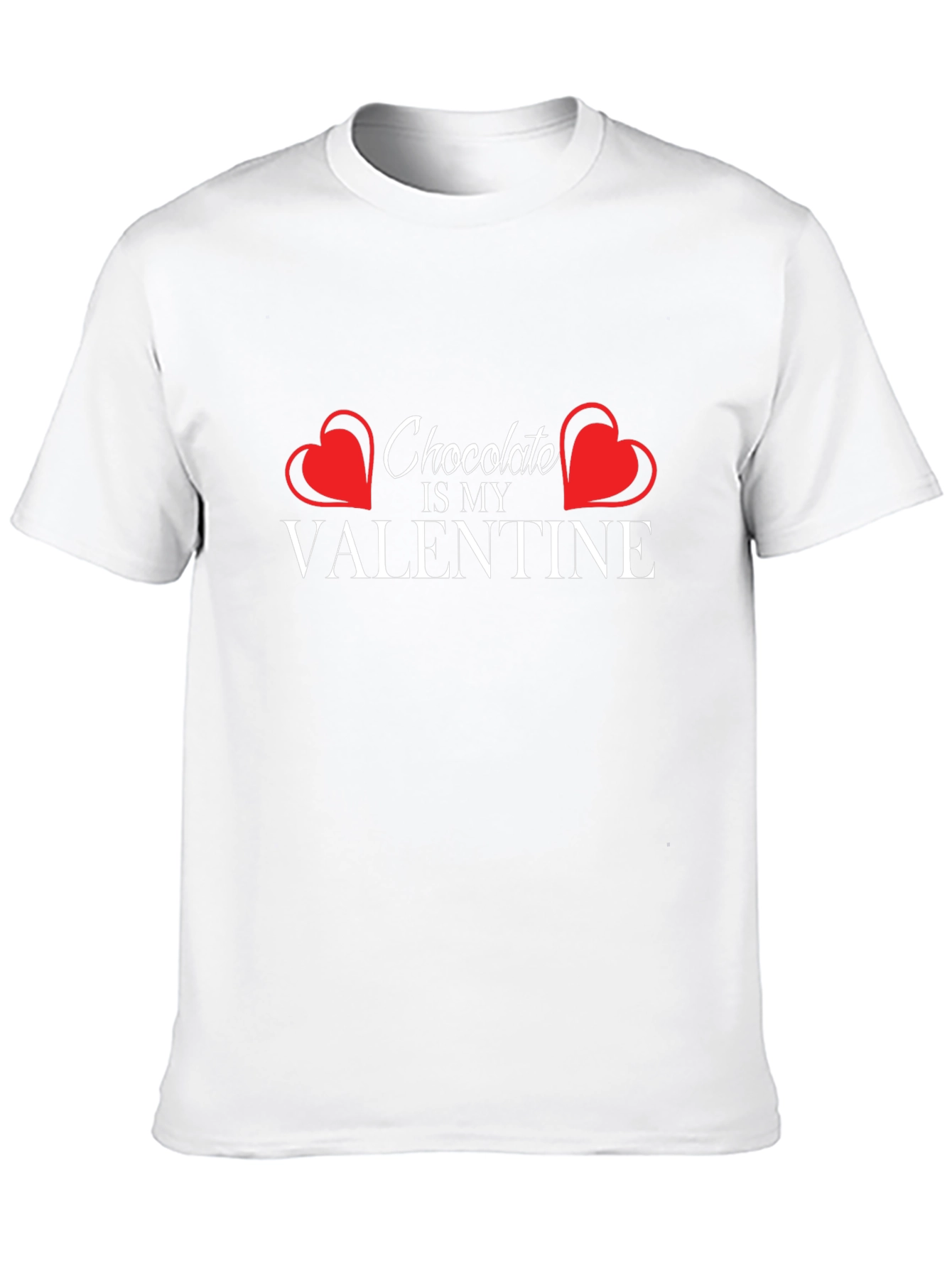 Chocolate Is My Valentine Black T-Shirt