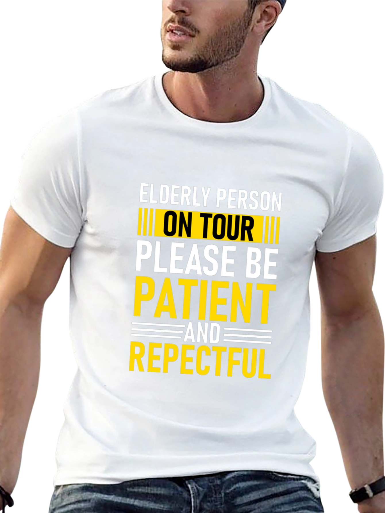 Elderly Person On Tour T-Shirt - Black