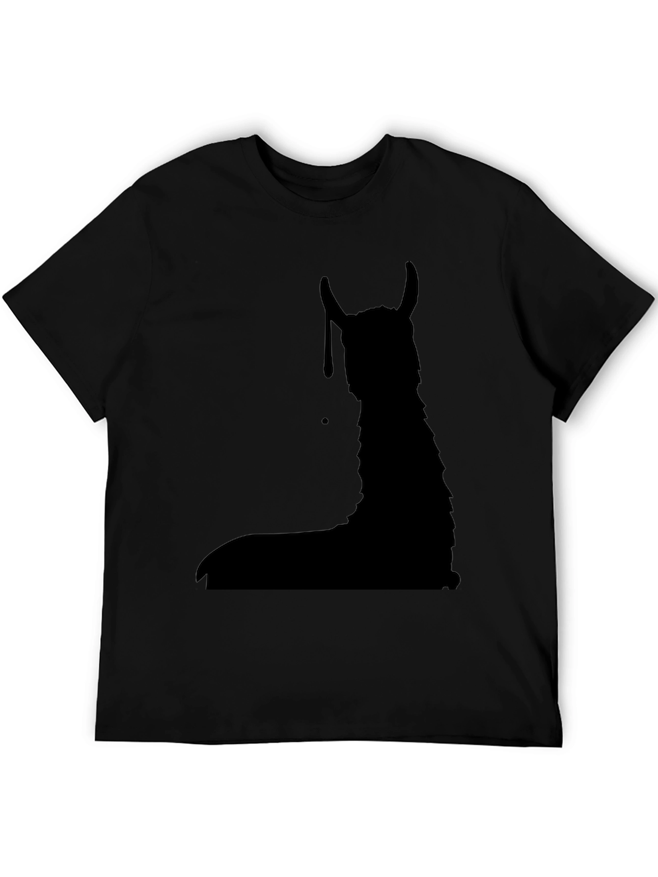 Llama Silhouette Black Graphic Tee
