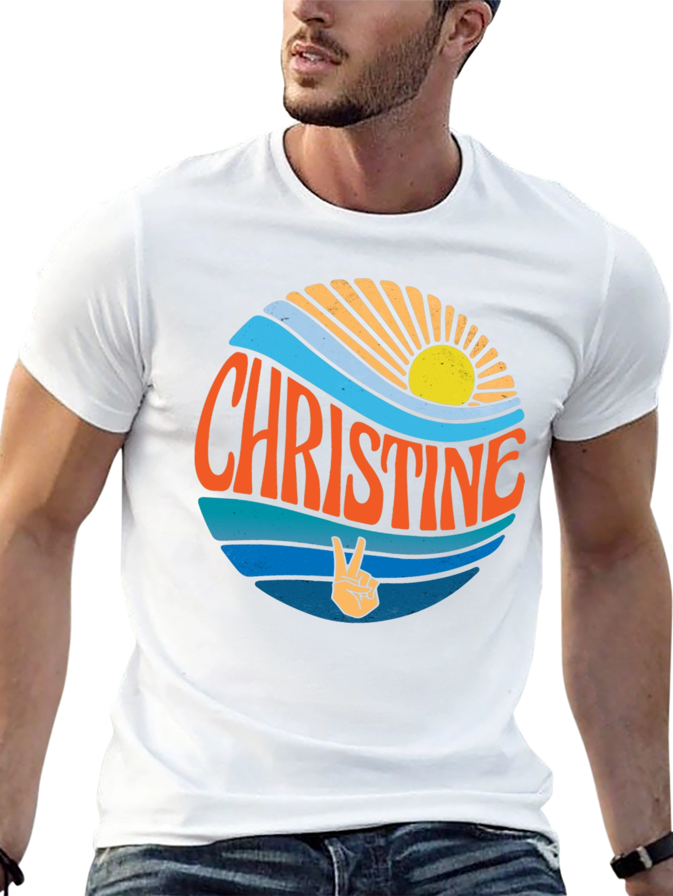 Christine Retro Peace Sign T-Shirt