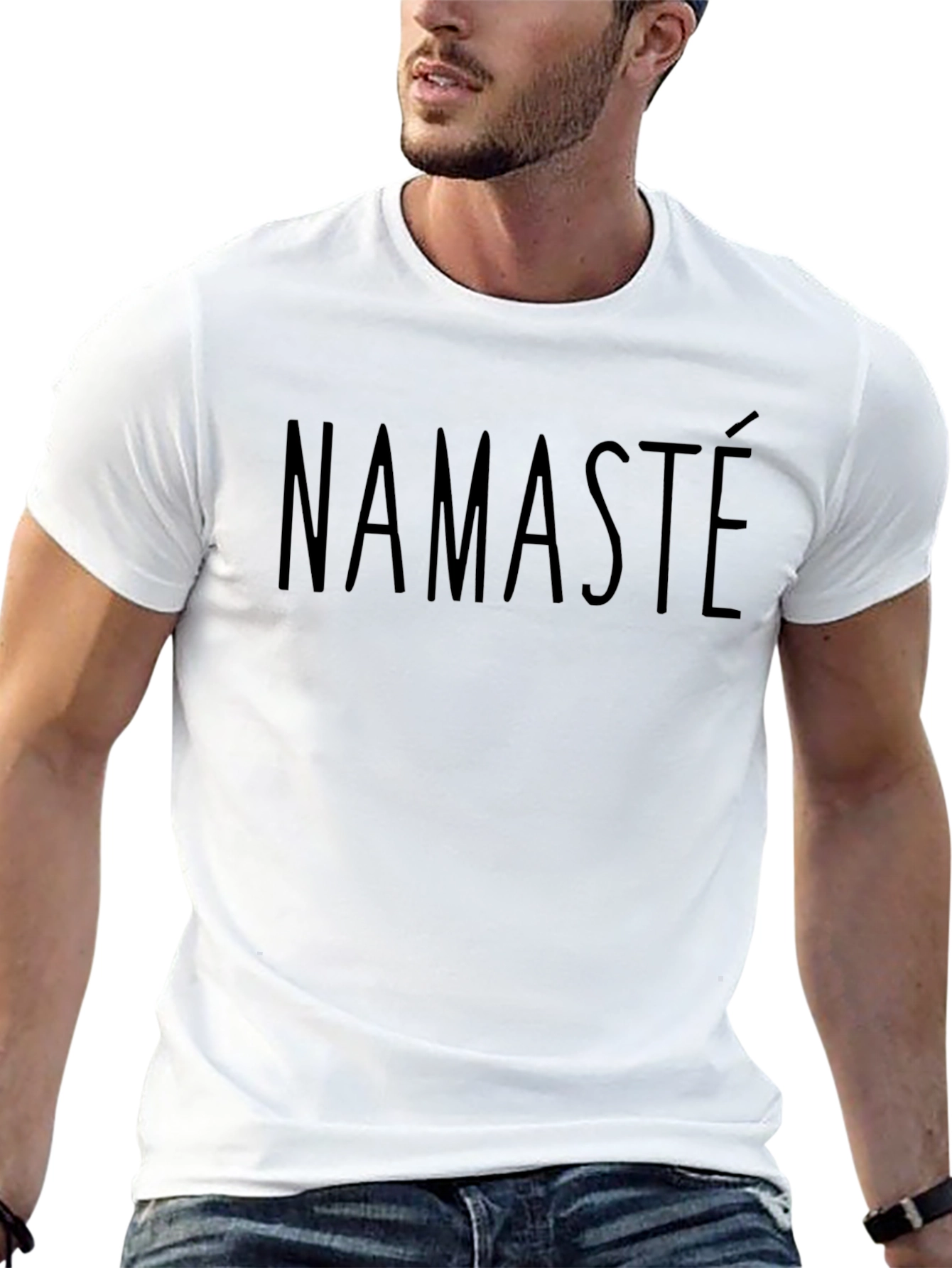 Namaste Black Crew Neck T-Shirt