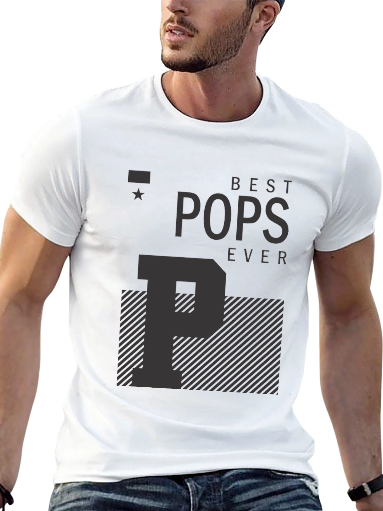 Best Pops Ever T-Shirt - Black Graphic Tee