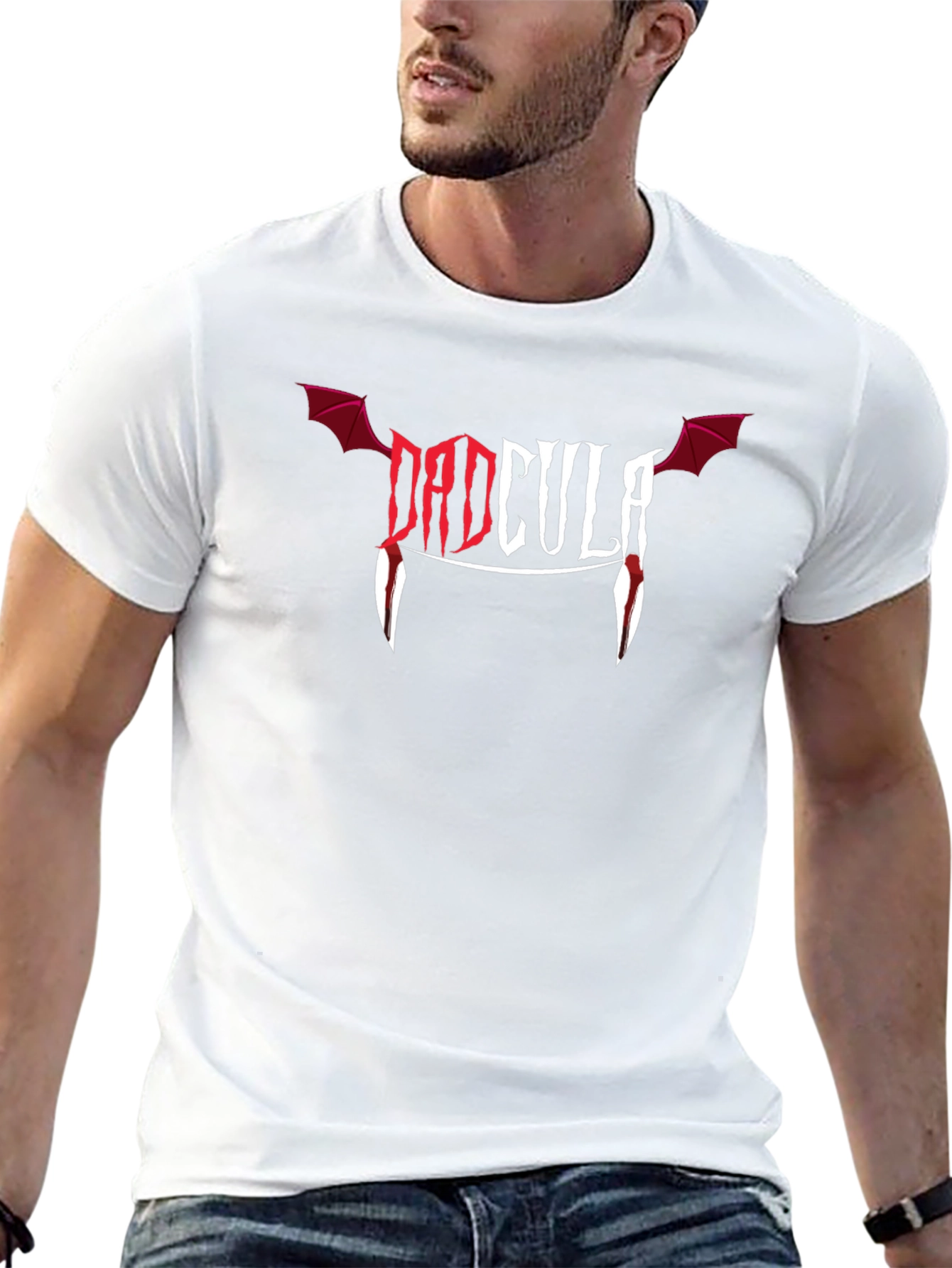 Dadcula T-Shirt - Funny Halloween Vampire Dad Tee