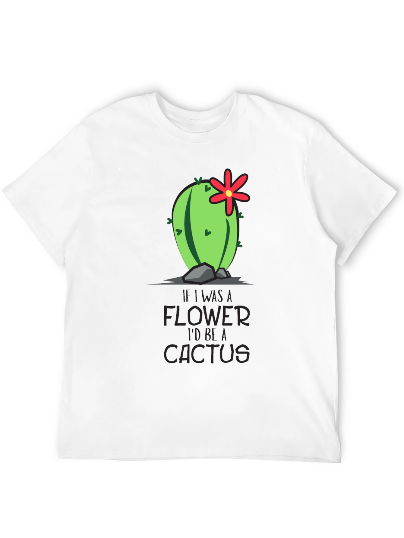 Cactus Flower Graphic T-Shirt