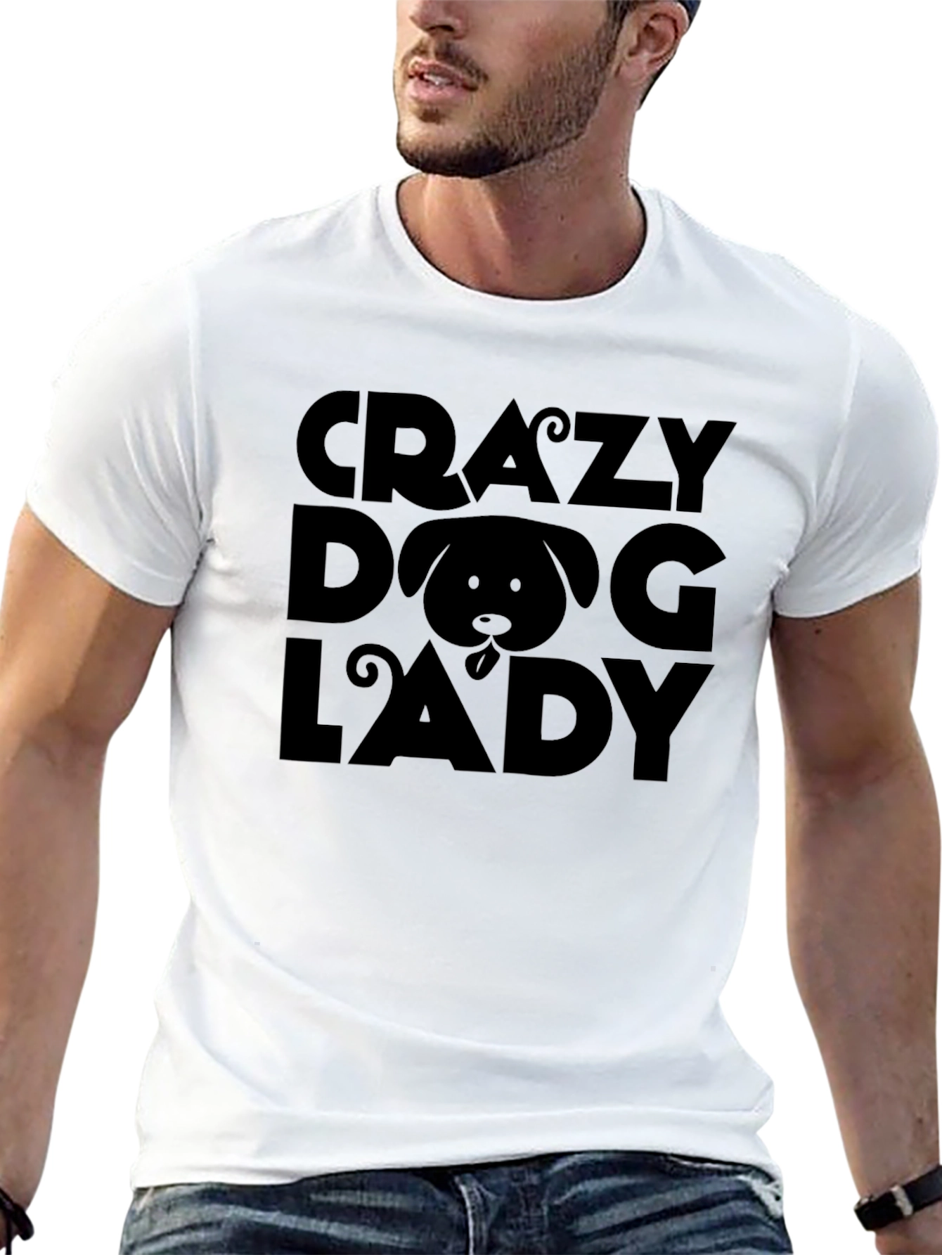 Crazy Dog Lady Graphic Tee - Unisex Black T-Shirt