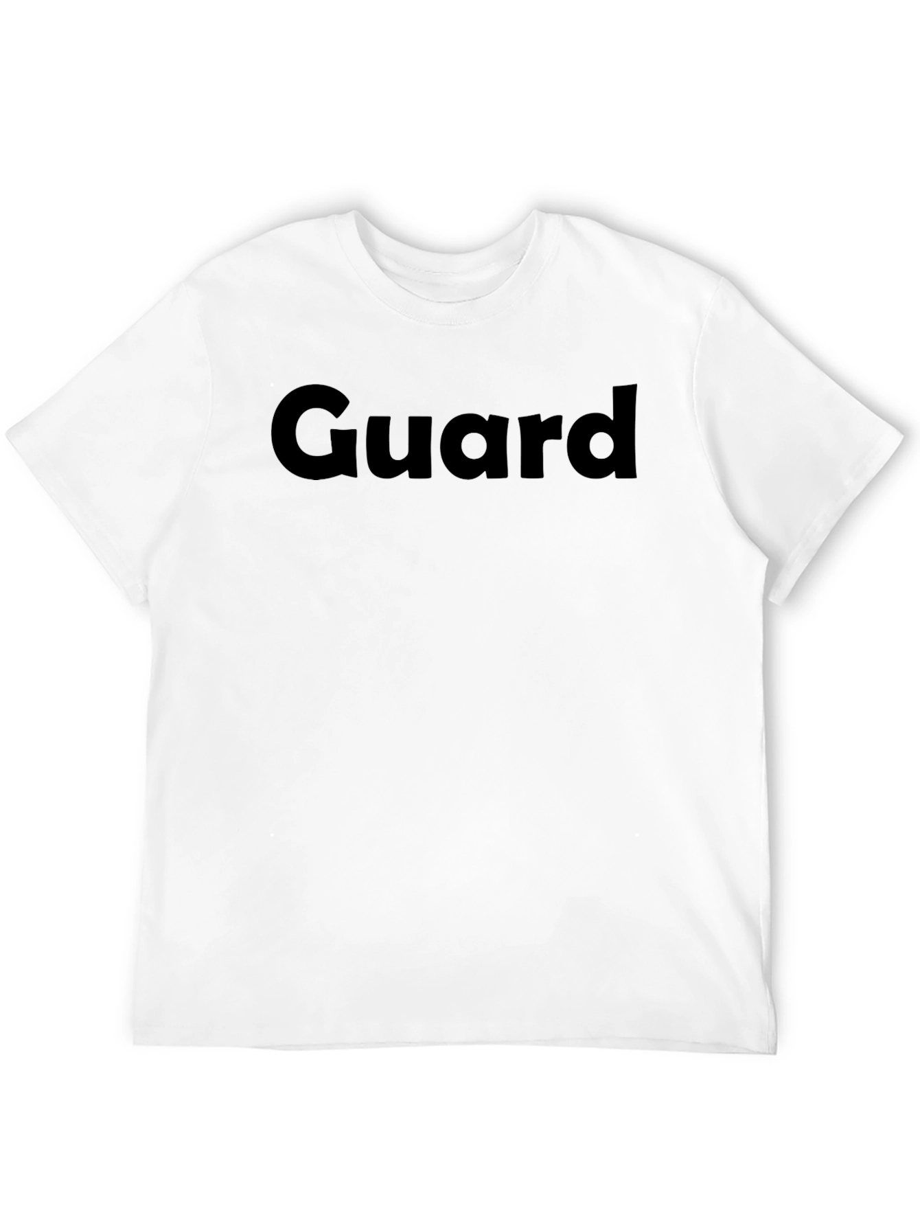 Guard T-Shirt - Black Crew Neck Casual Tee