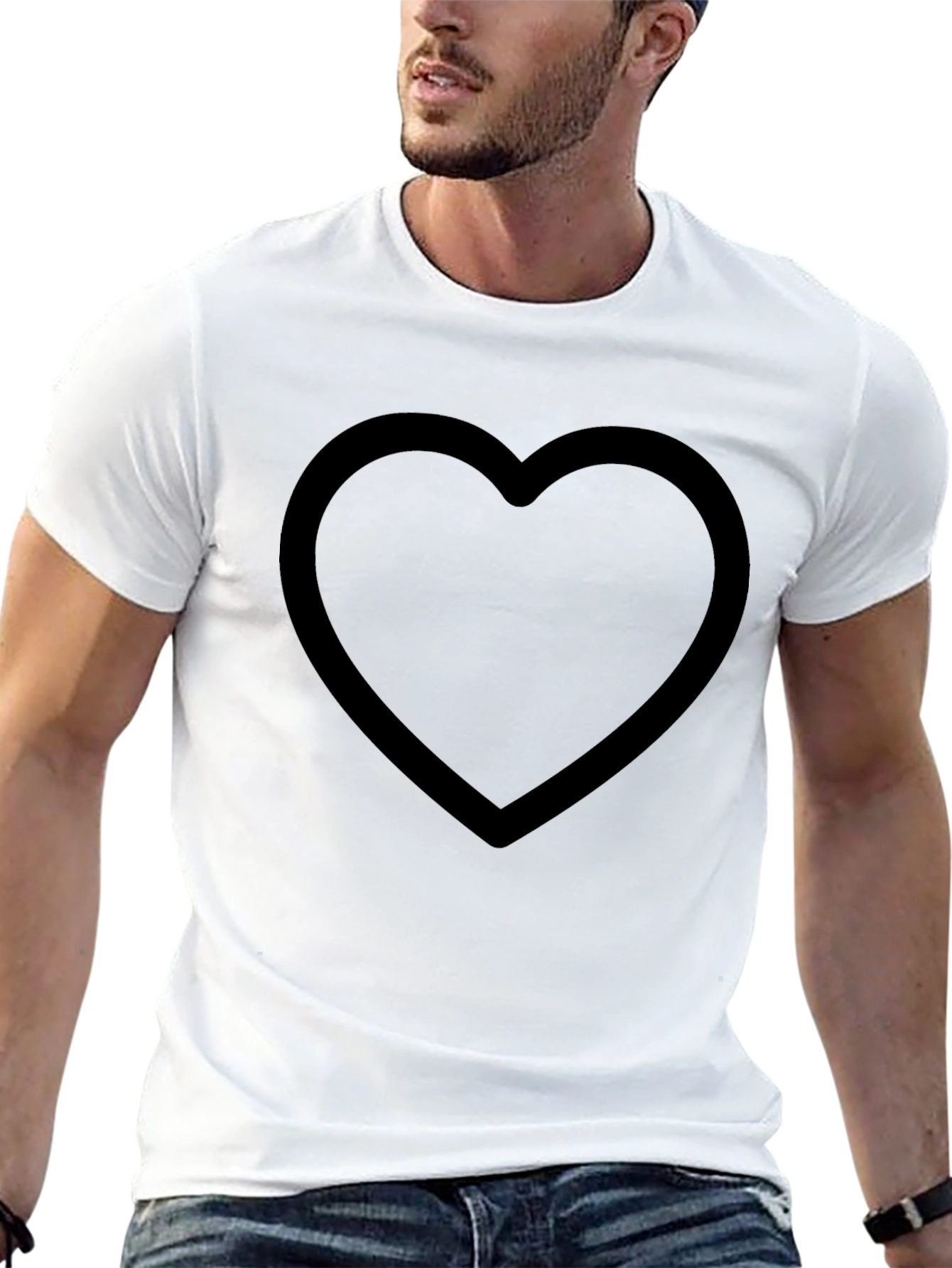 Black Heart Graphic Tee - Stylish Casual Wear