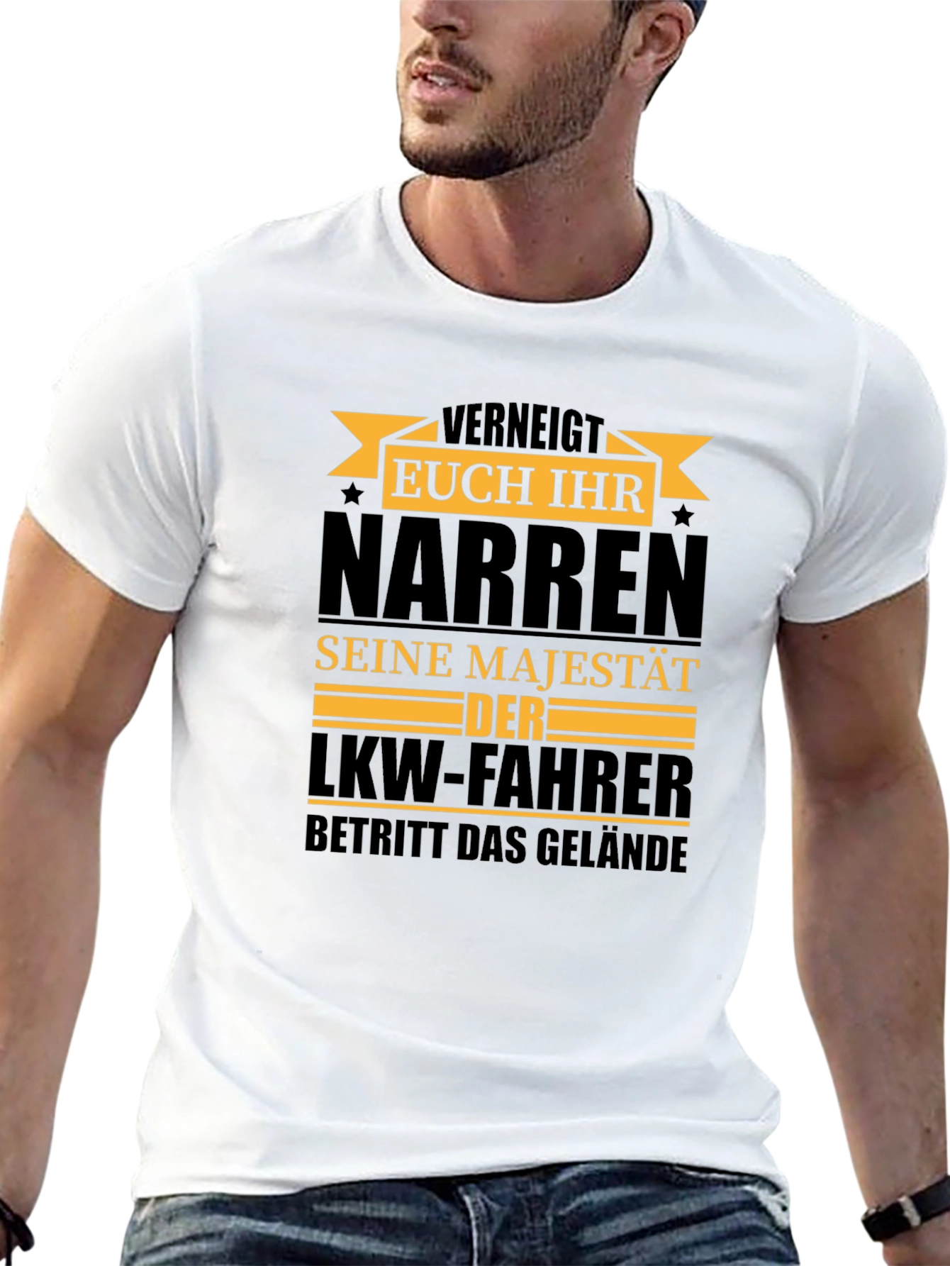 Novelty Truck Driver T-Shirt: Bow Down