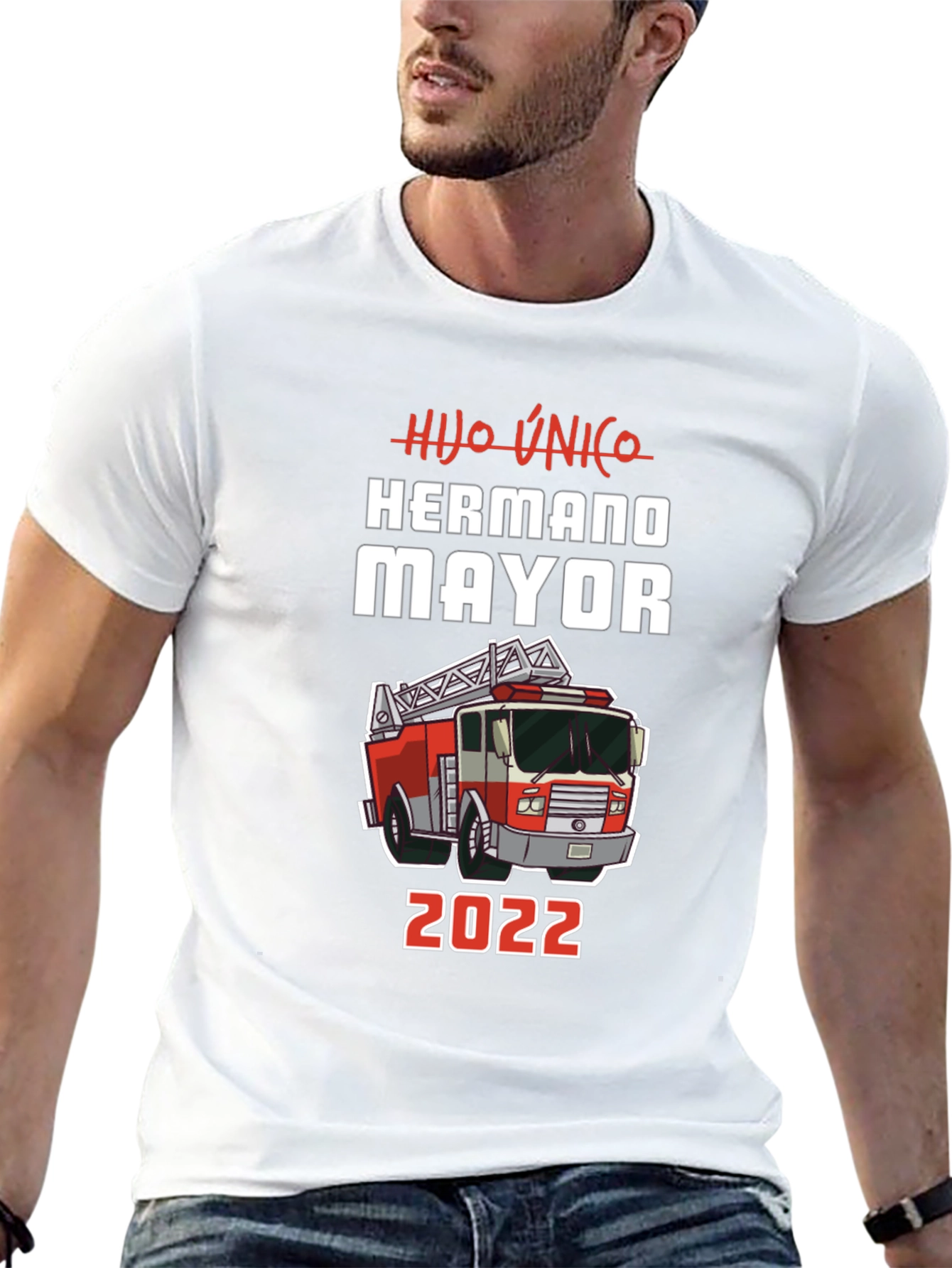 Hijo Unico Hermano Mayor 2022 Firetruck T-Shirt
