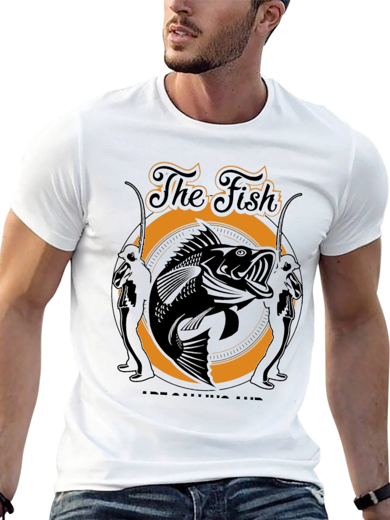 The Fish is Calling Me Black T-Shirt