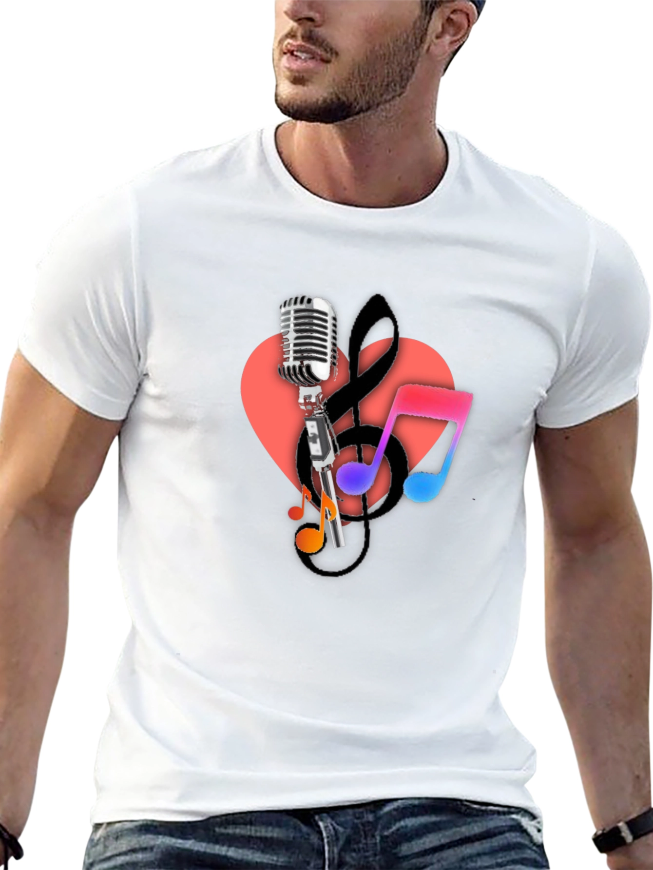 Music Lovers Black Graphic Tee