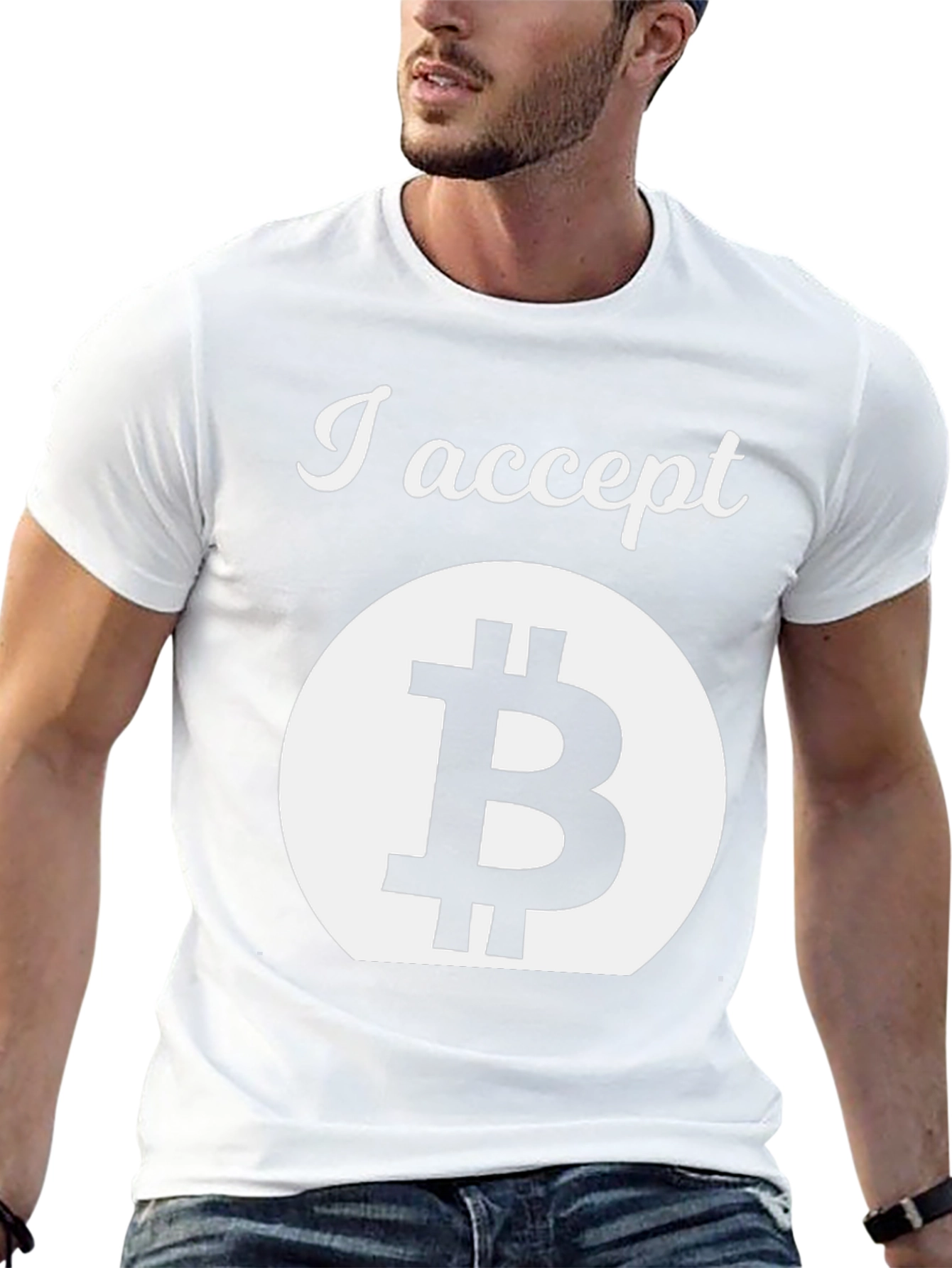 I Accept Bitcoin Graphic Tee - Crypto Currency Shirt