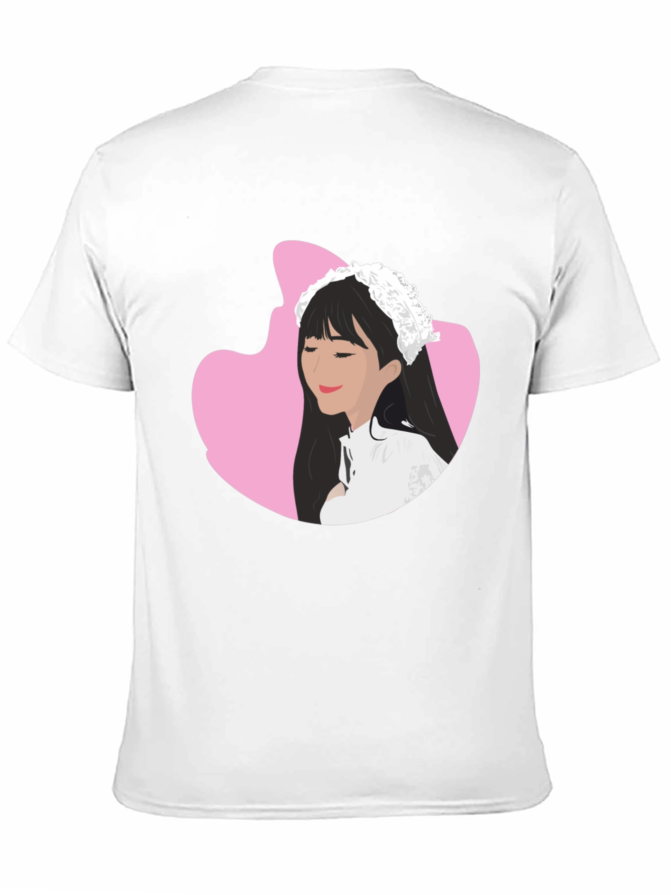 Anime Girl Graphic Tee - Black Cotton Casual T-Shirt