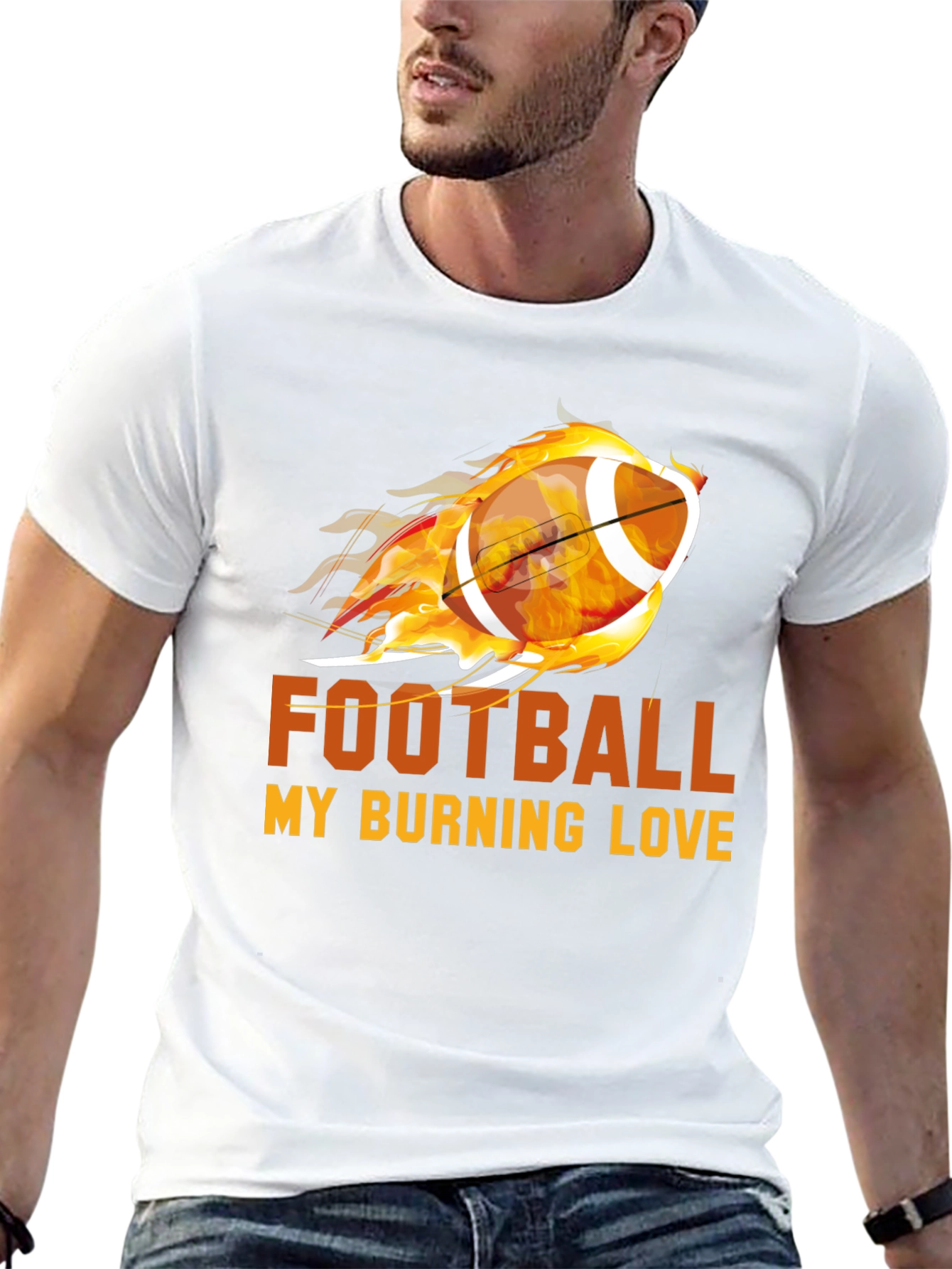 Football My Burning Love Graphic Tee