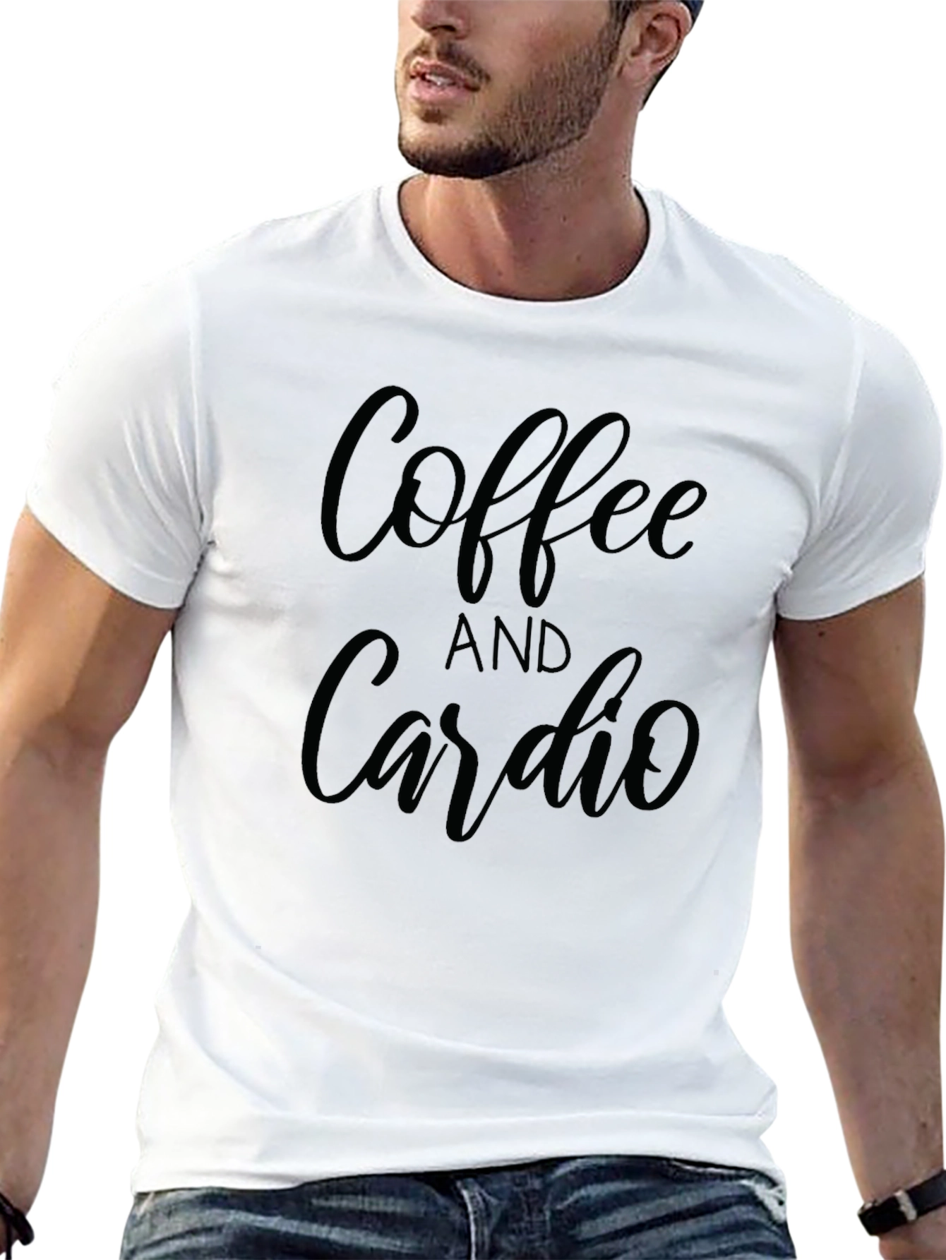 Coffee and Cardio Black Graphic Tee