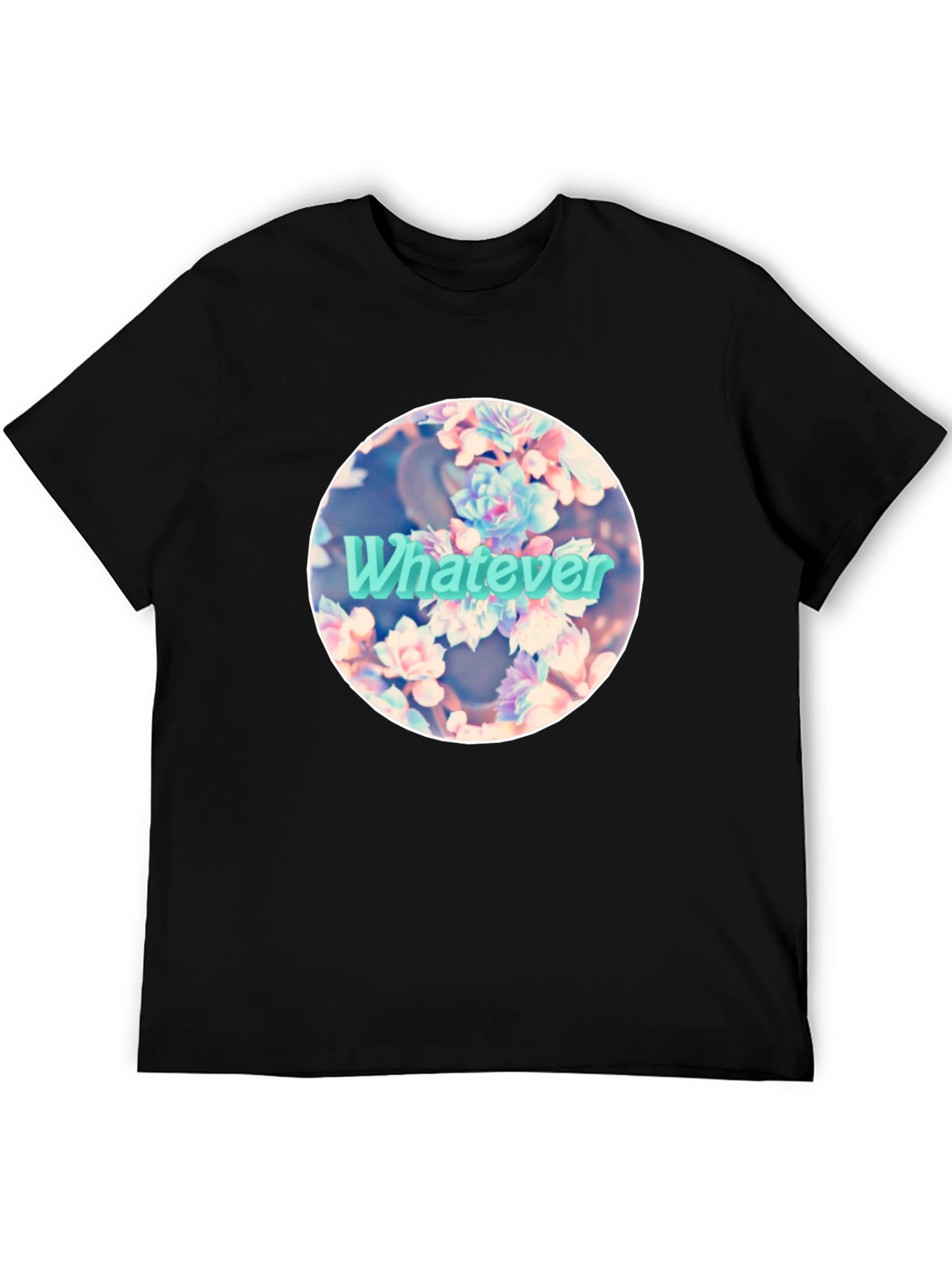 Whatever Floral Graphic Print Mens T-Shirt