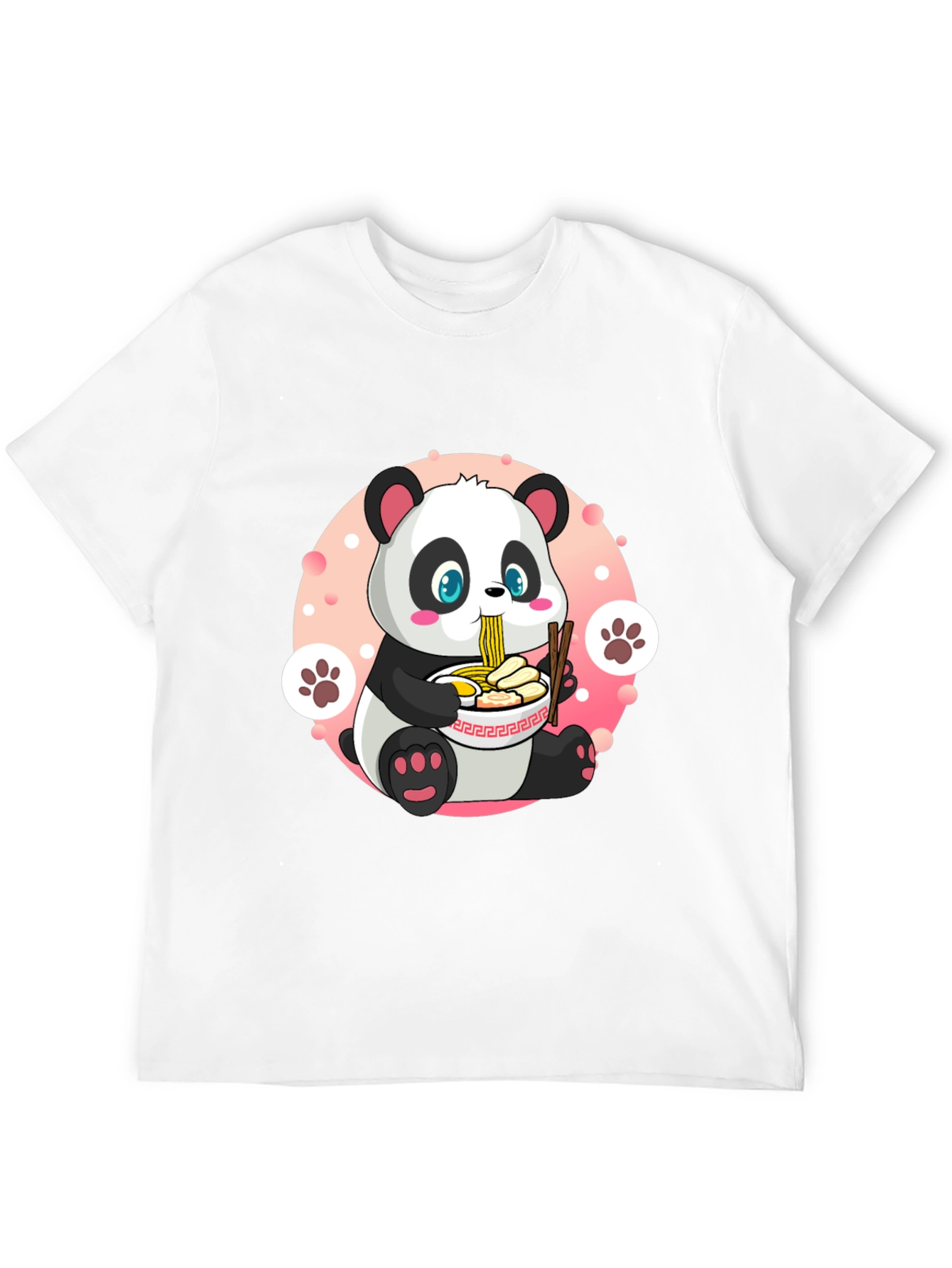 Cute Panda Ramen T-Shirt - Fun Anime Style