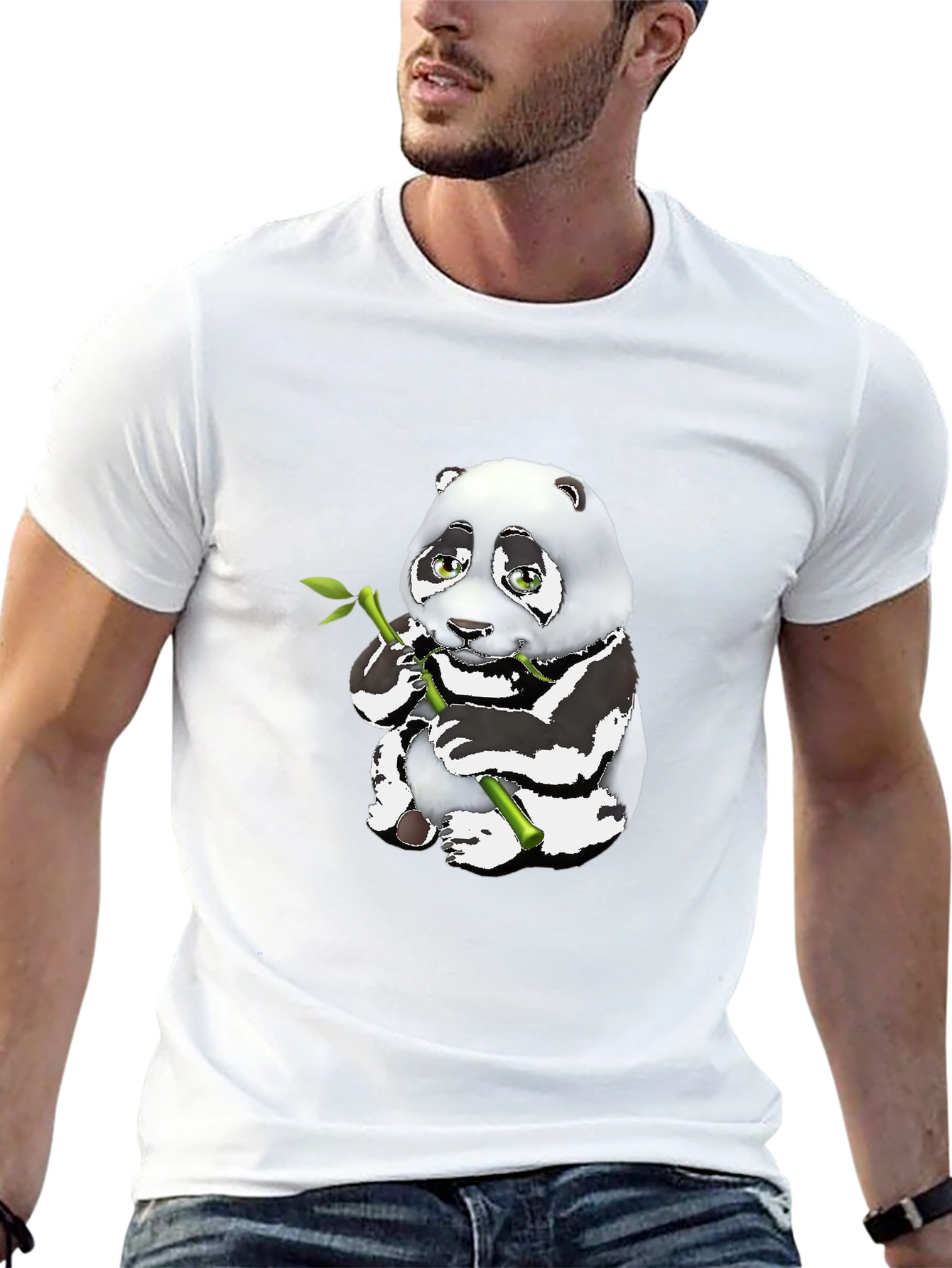 Cute Panda Bamboo T-Shirt