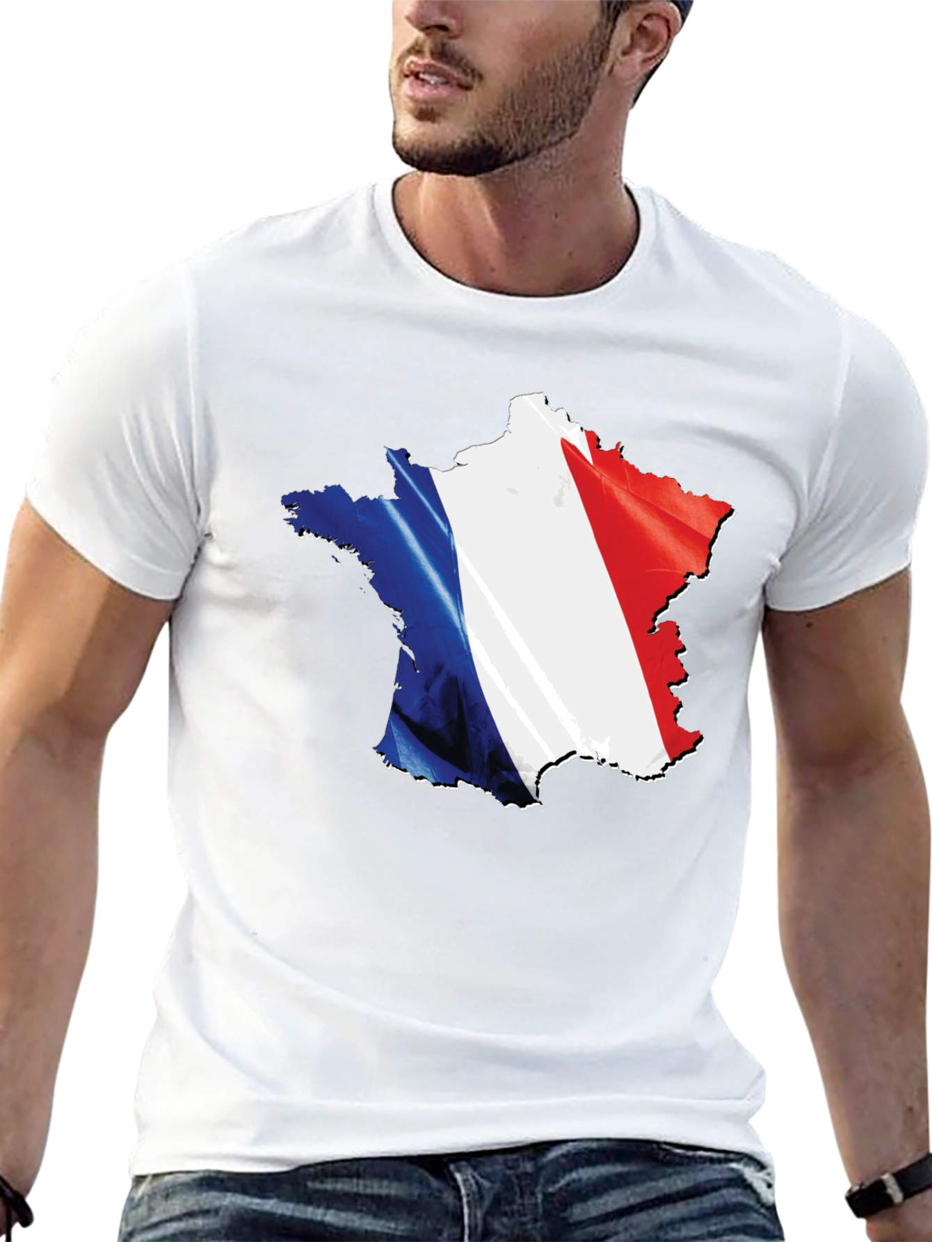 France Flag Map T-Shirt