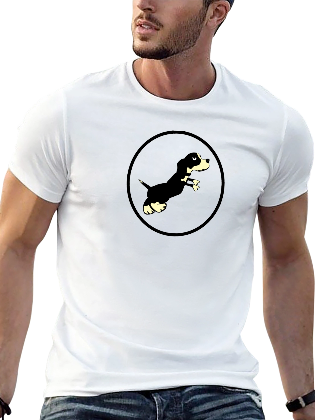 Dog Graphic Black T-Shirt