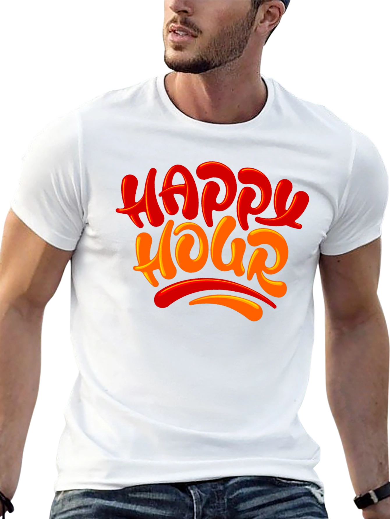 Happy Hour Graphic Tee - Black