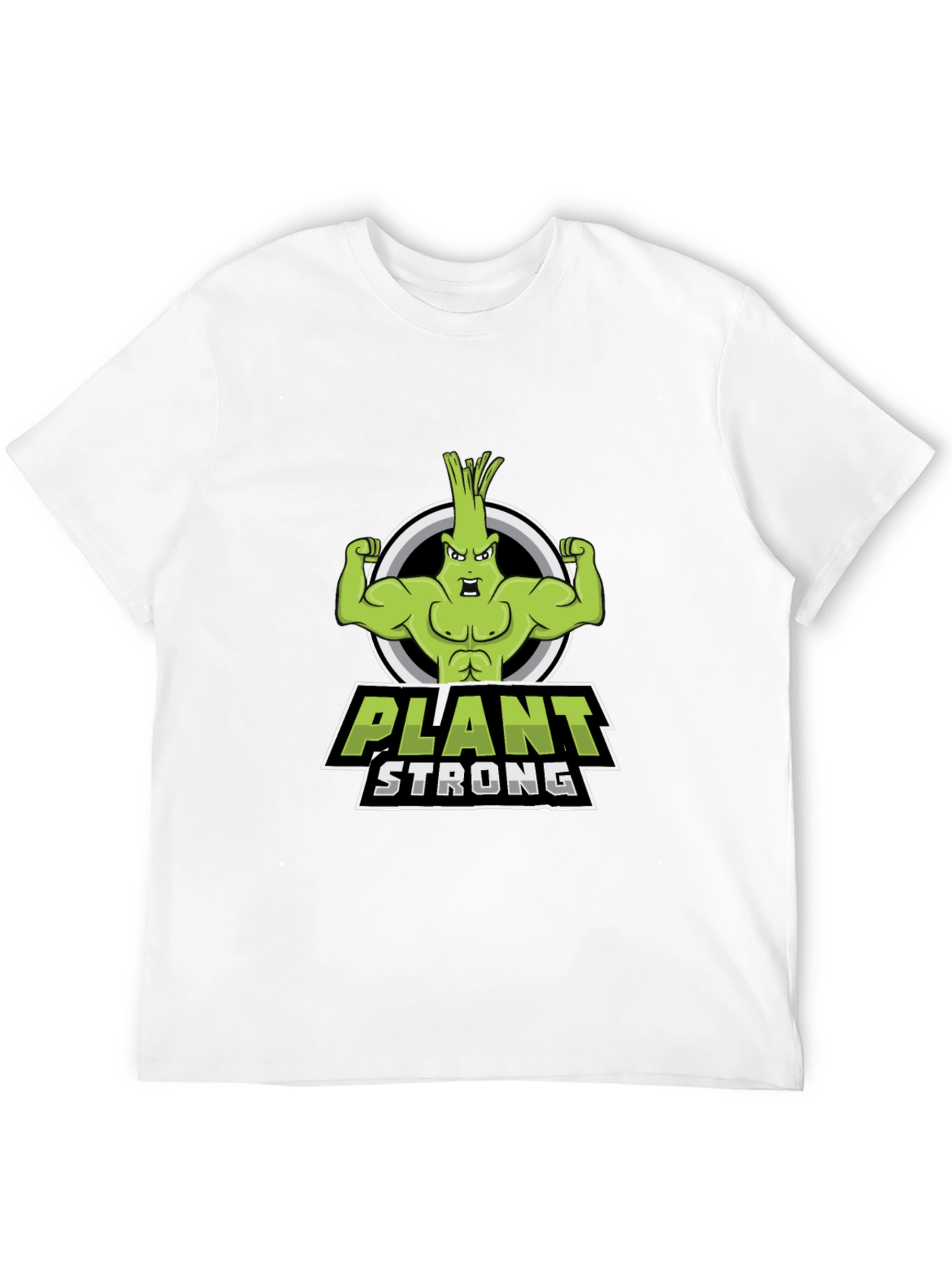 Plant Strong Graphic Tee - Black Cotton Blend