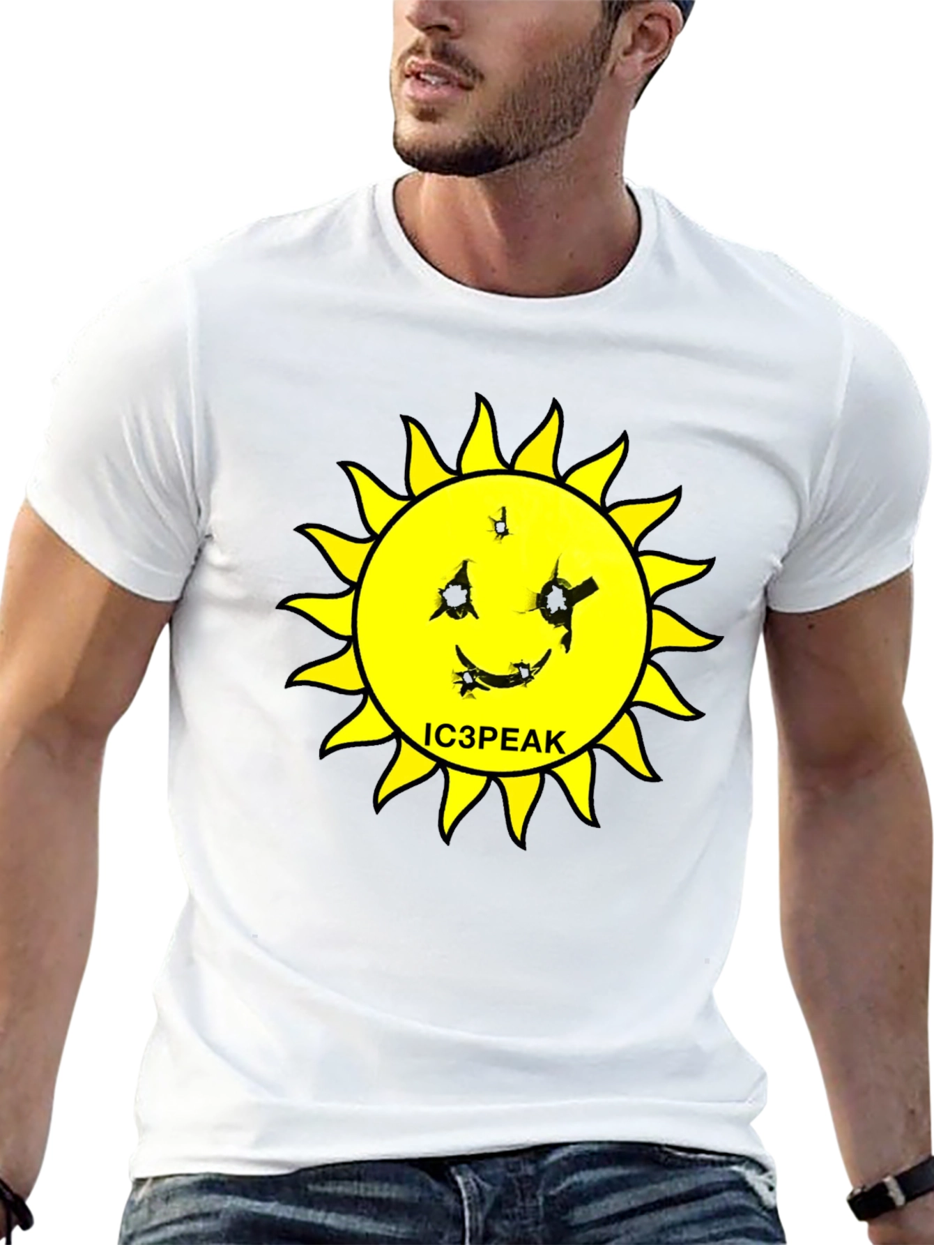 IC3PEAK Sun Graphic Black T-Shirt