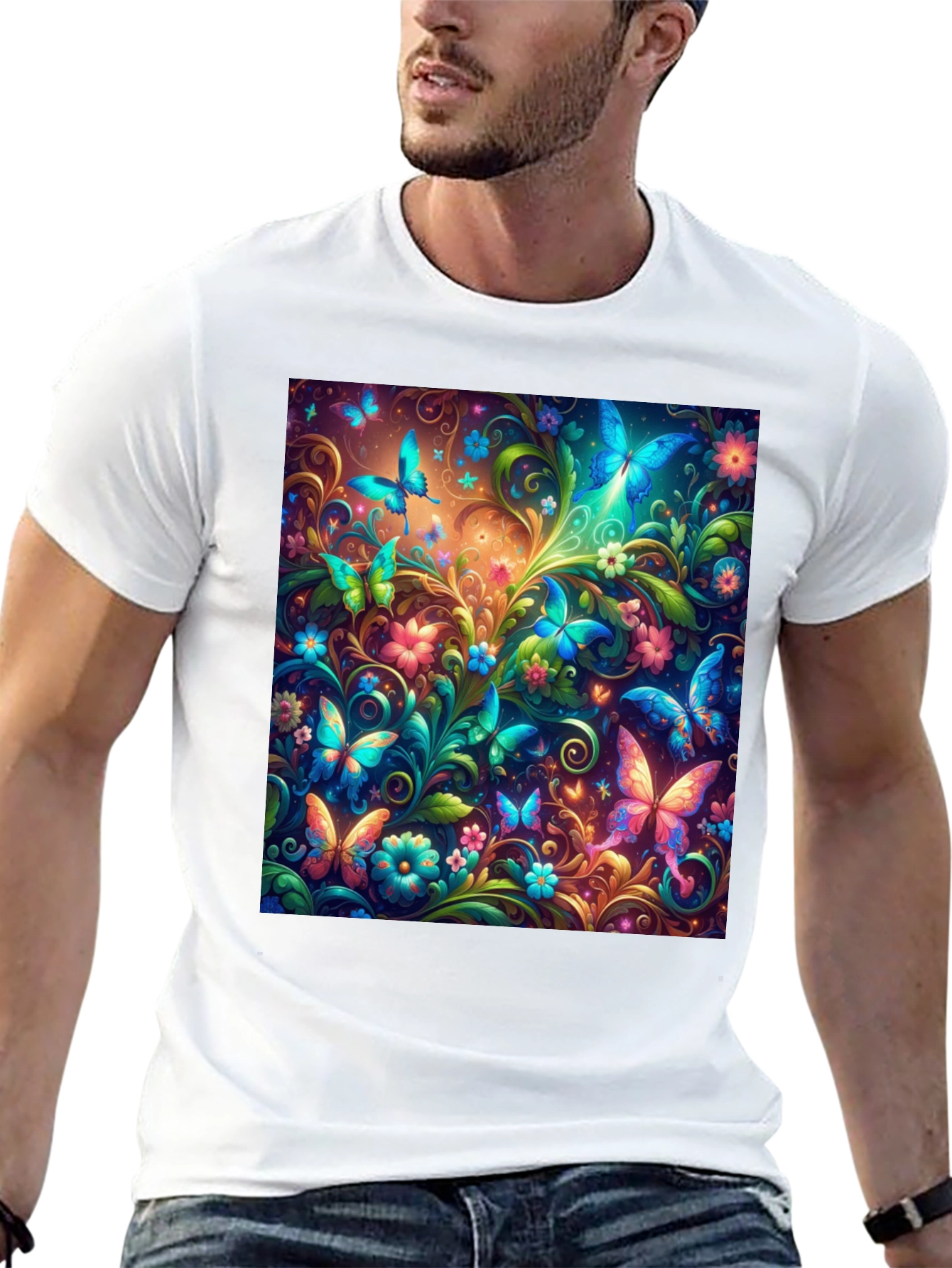 Butterfly Garden T-Shirt - Vibrant Graphic Tee