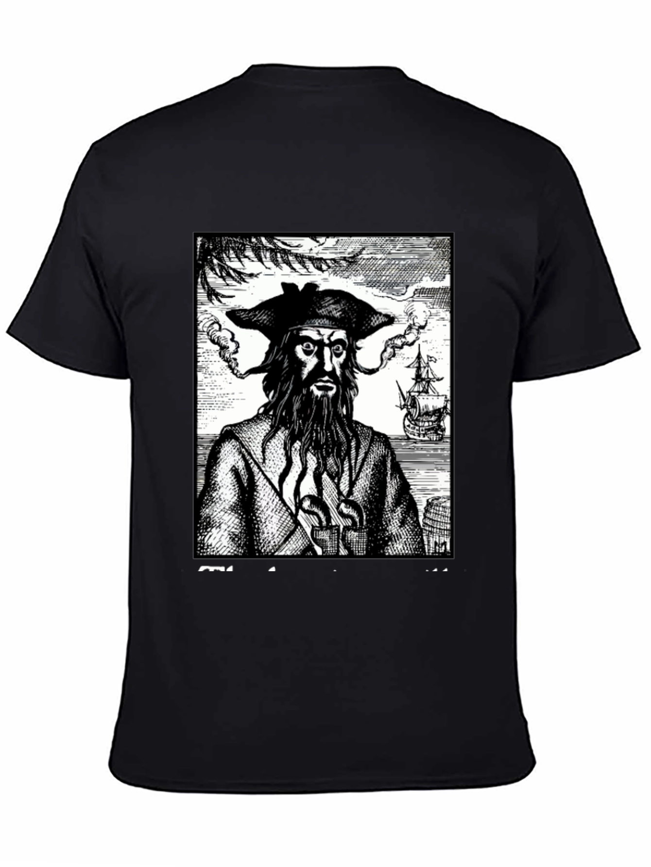 Blackbeard Pirate Graphic Tee - Classic Novelty Shirt
