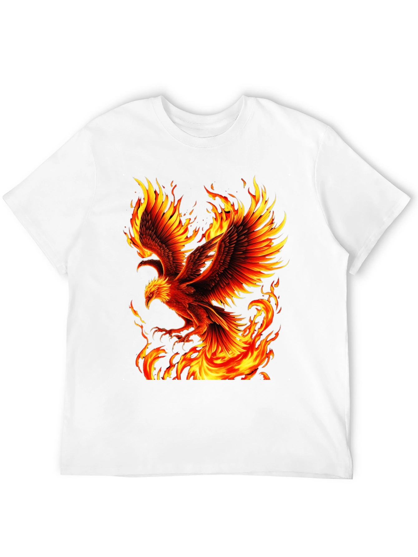 Fiery Phoenix Graphic Tee - Bold Black T-Shirt