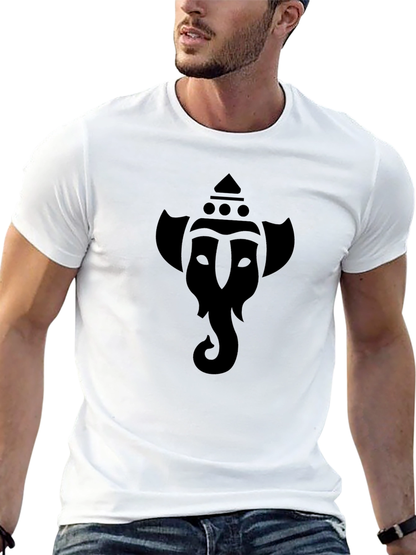 Ganesha Graphic Tee - Stylish Black T-Shirt