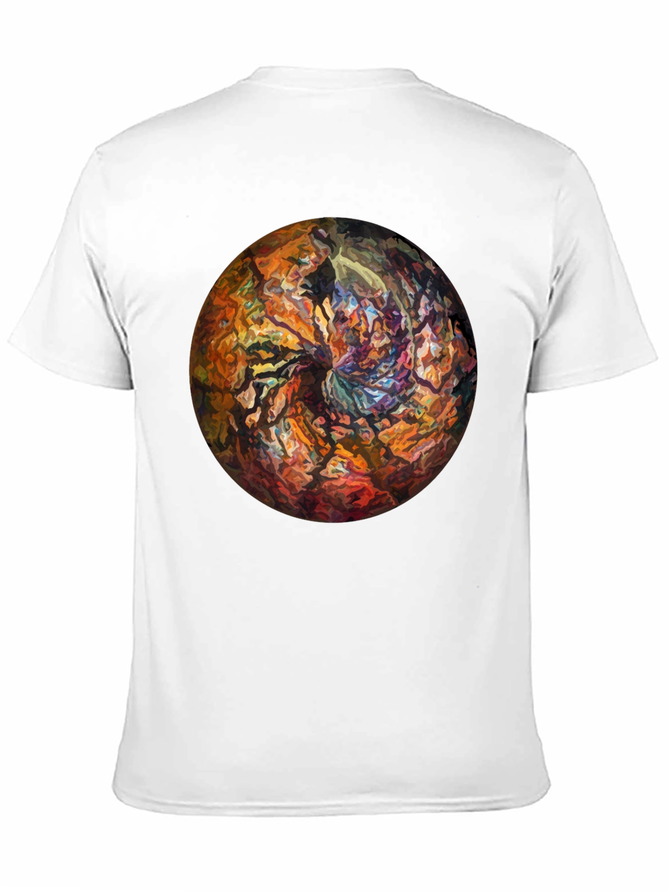 Abstract Circle Graphic Black T-Shirt