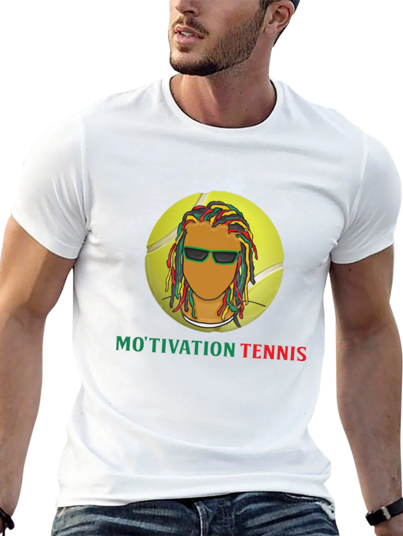 Motivation Tennis Graphic Black T-Shirt