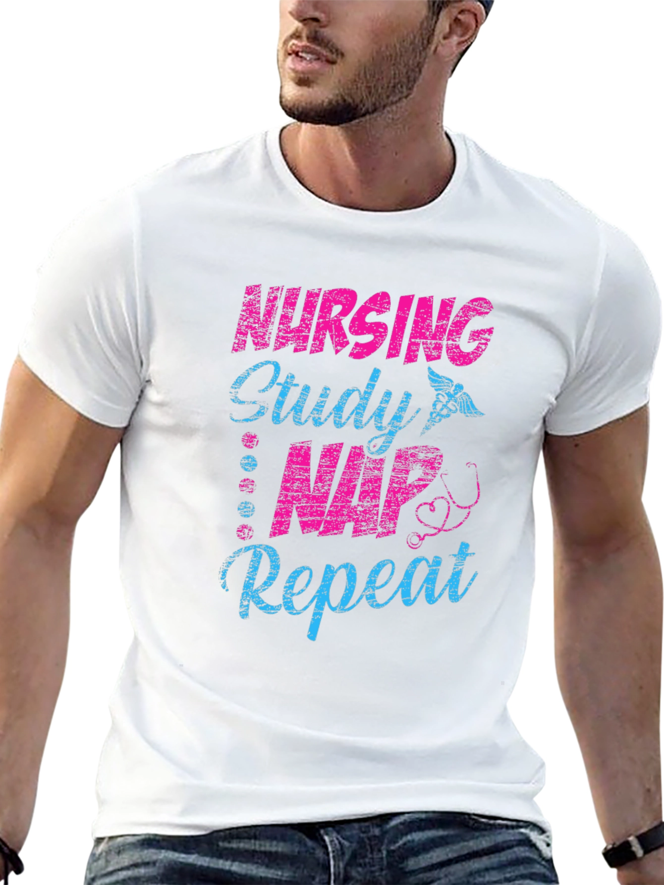 Nursing Study Nap Repeat T-Shirt