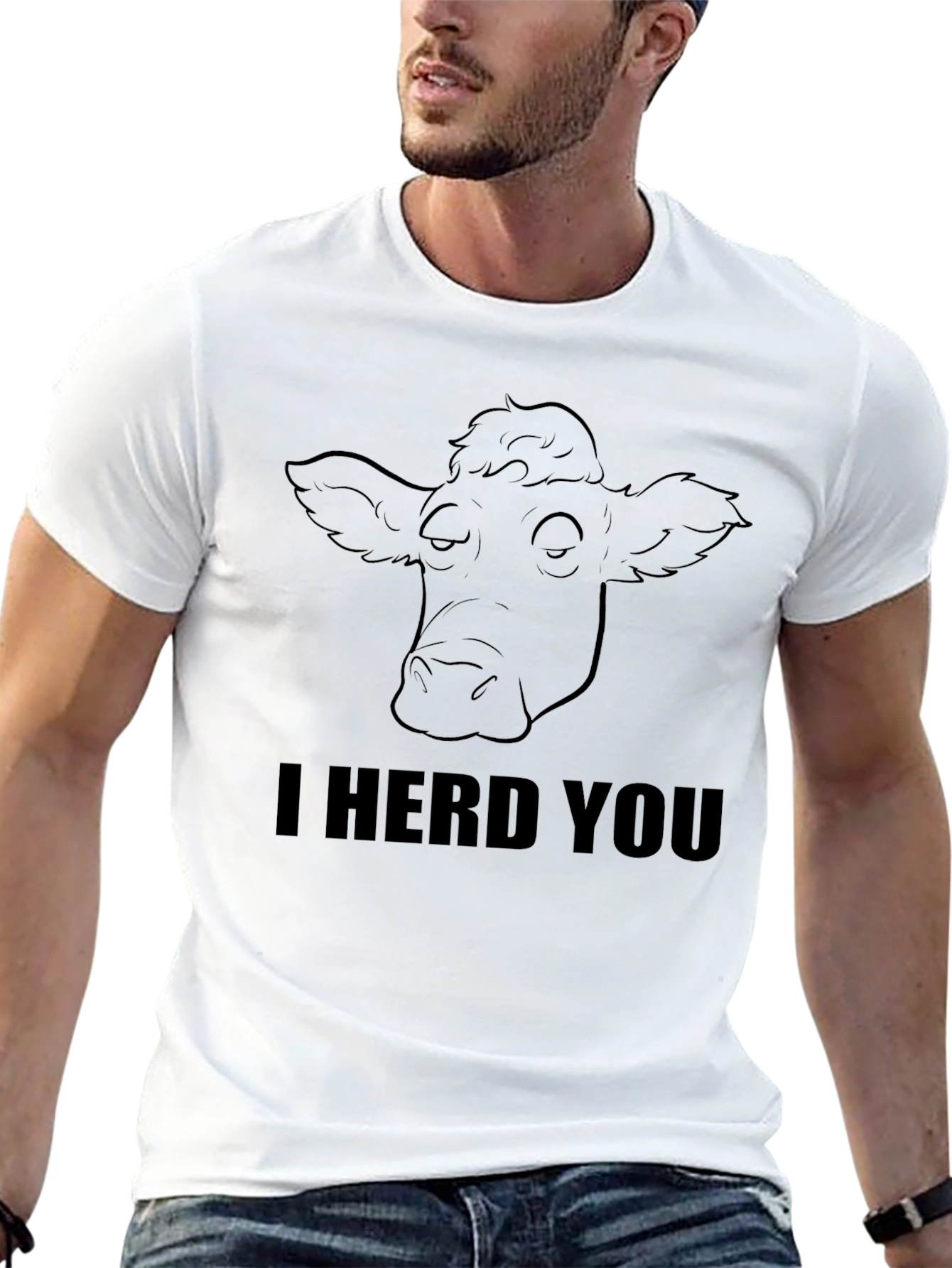 I Herd You Funny Cow Graphic Tee