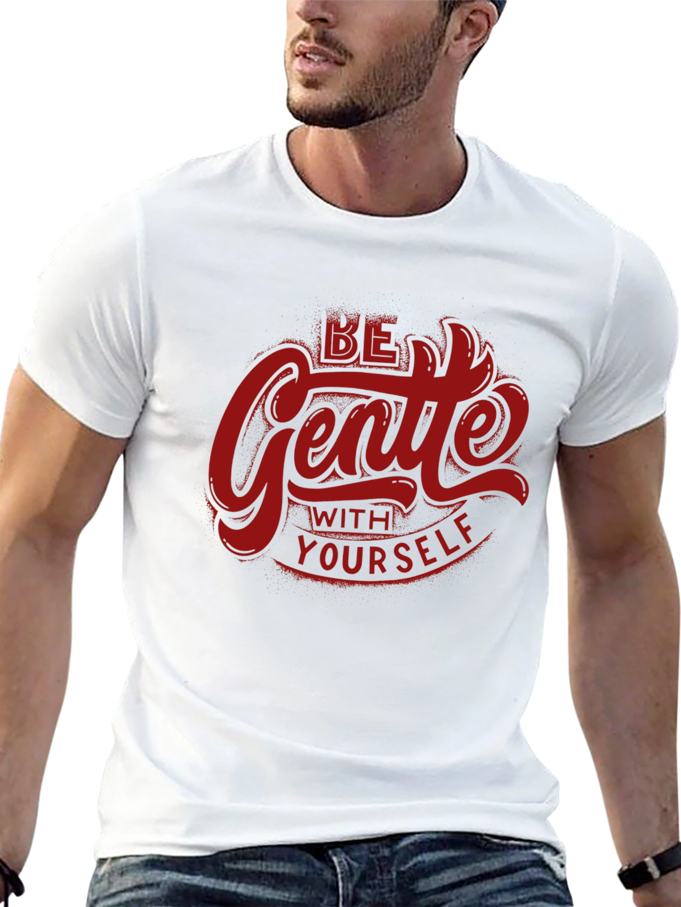 Be Gentle With Yourself Graphic Tee - Black